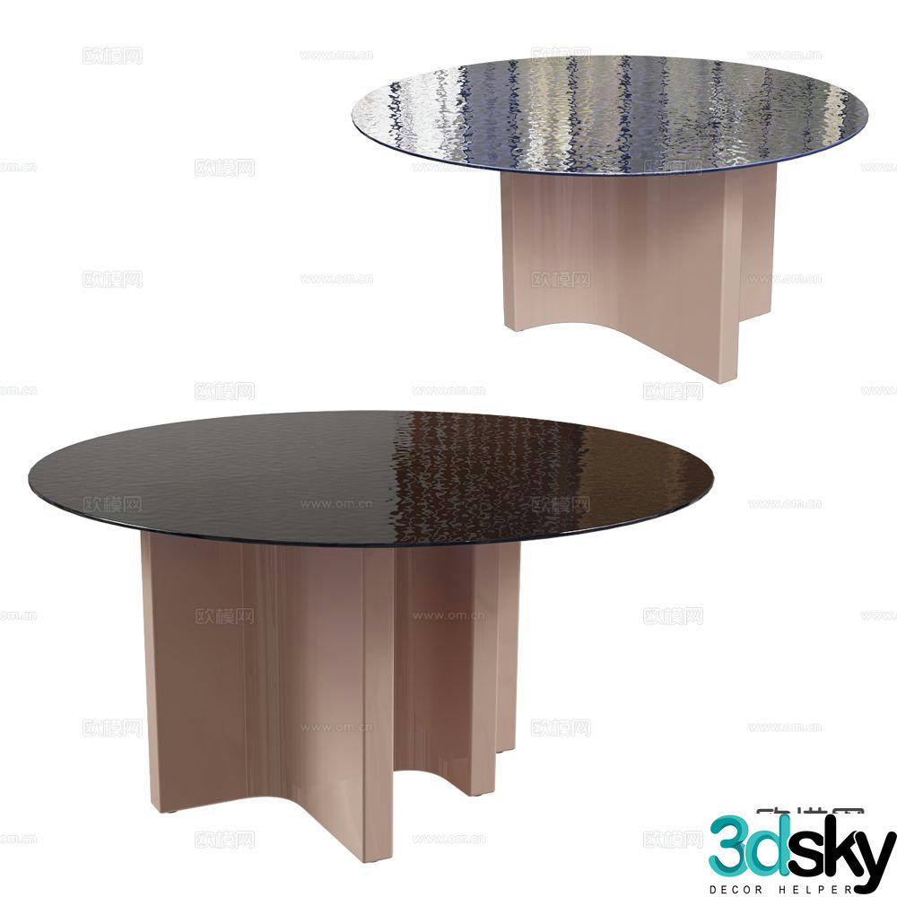 BAXTER round dining table dining table 3d model