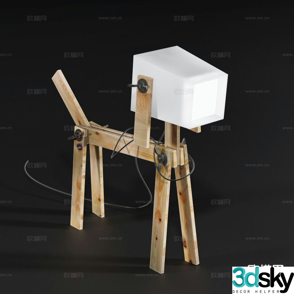 Puppy shape lamp art lamp animal shape lamp 3d model