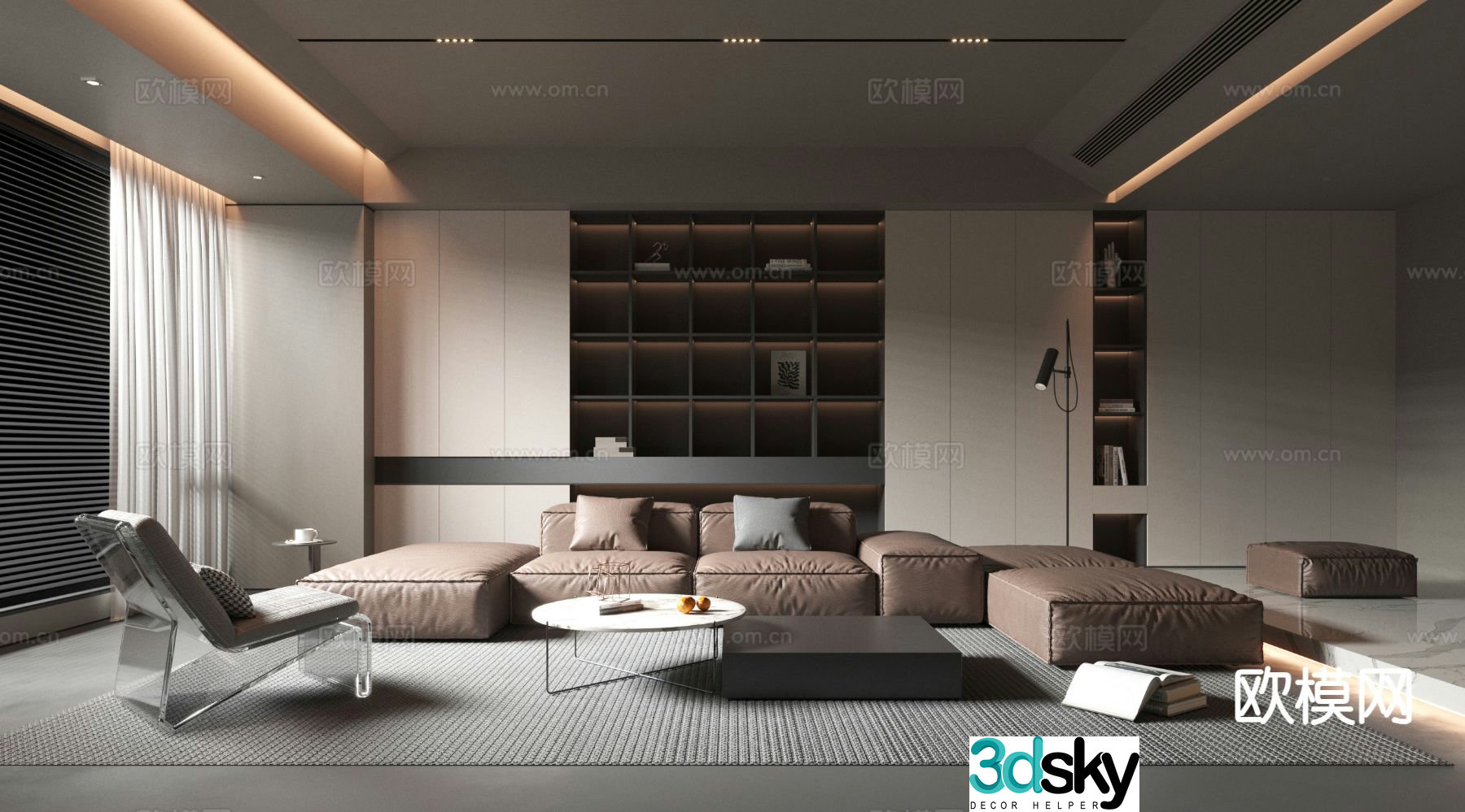 Modern living room 3d model