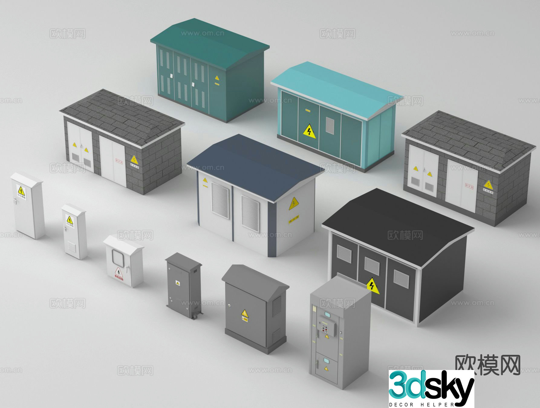 Distribution box, distribution room, electric well room, power supply box 3D model