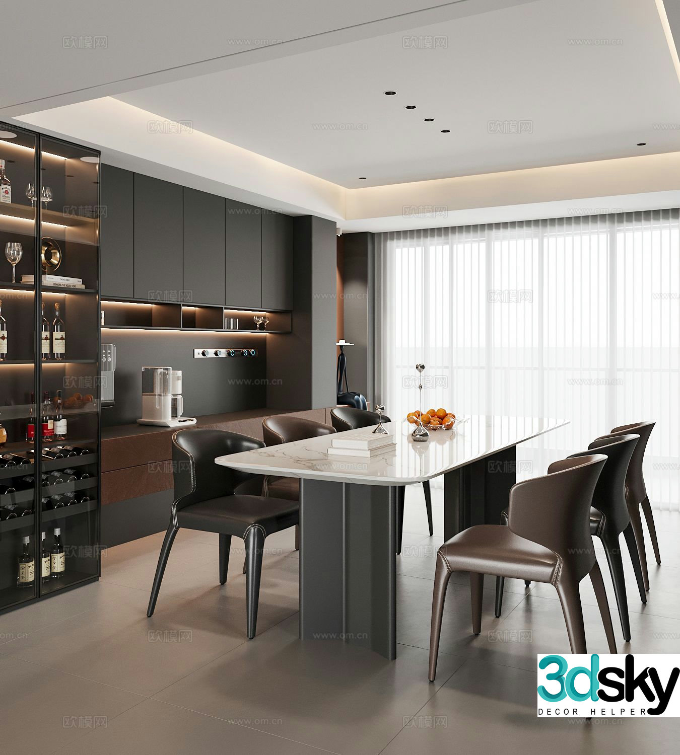 Italian restaurant 3d model