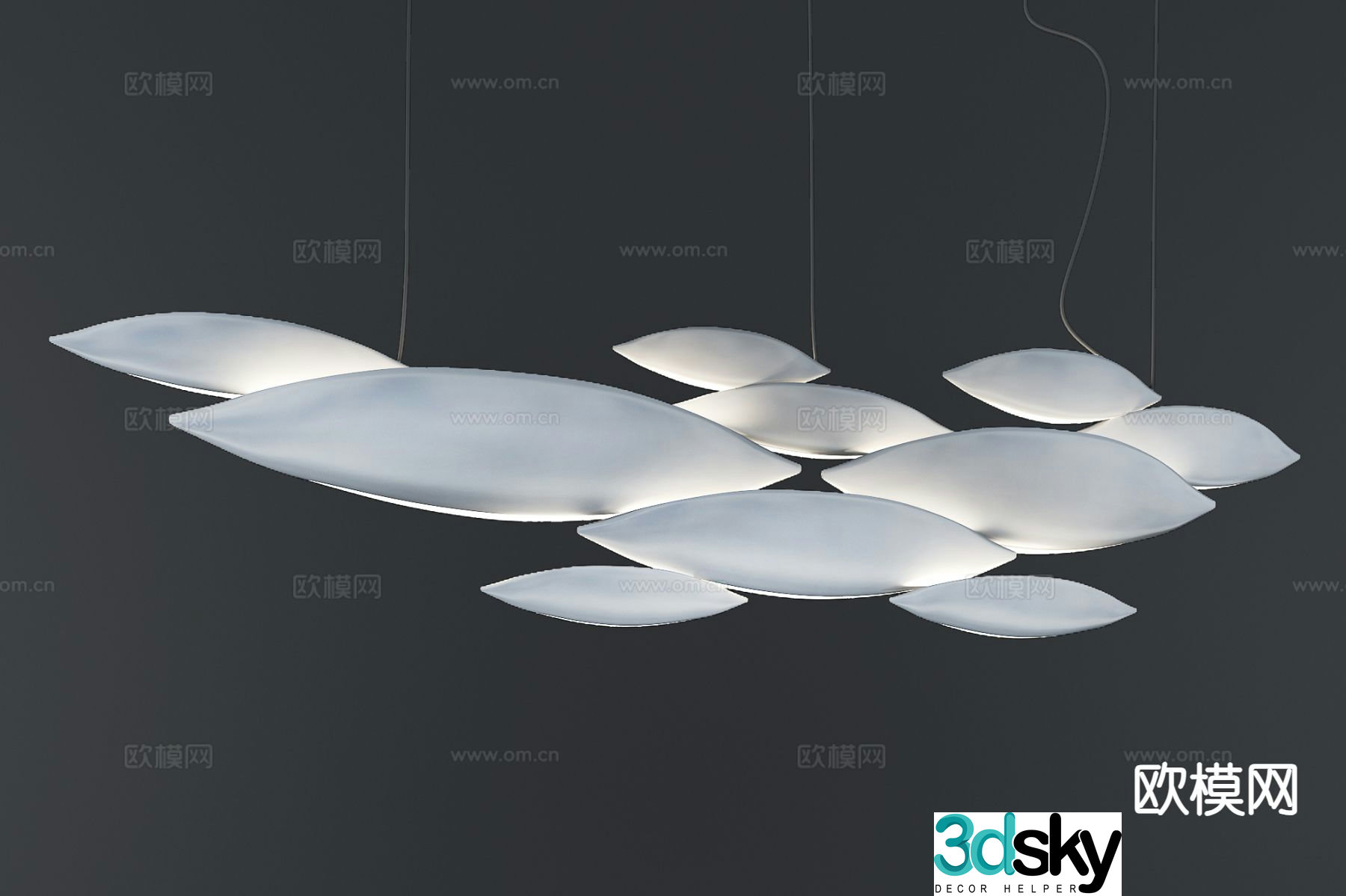 Modern creative chandelier 3d model