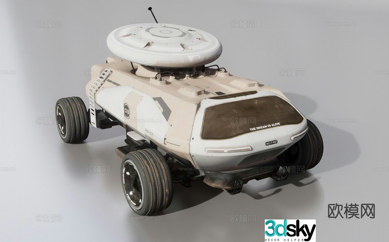 Sci-Fi Mars Rover Robot 3D Model