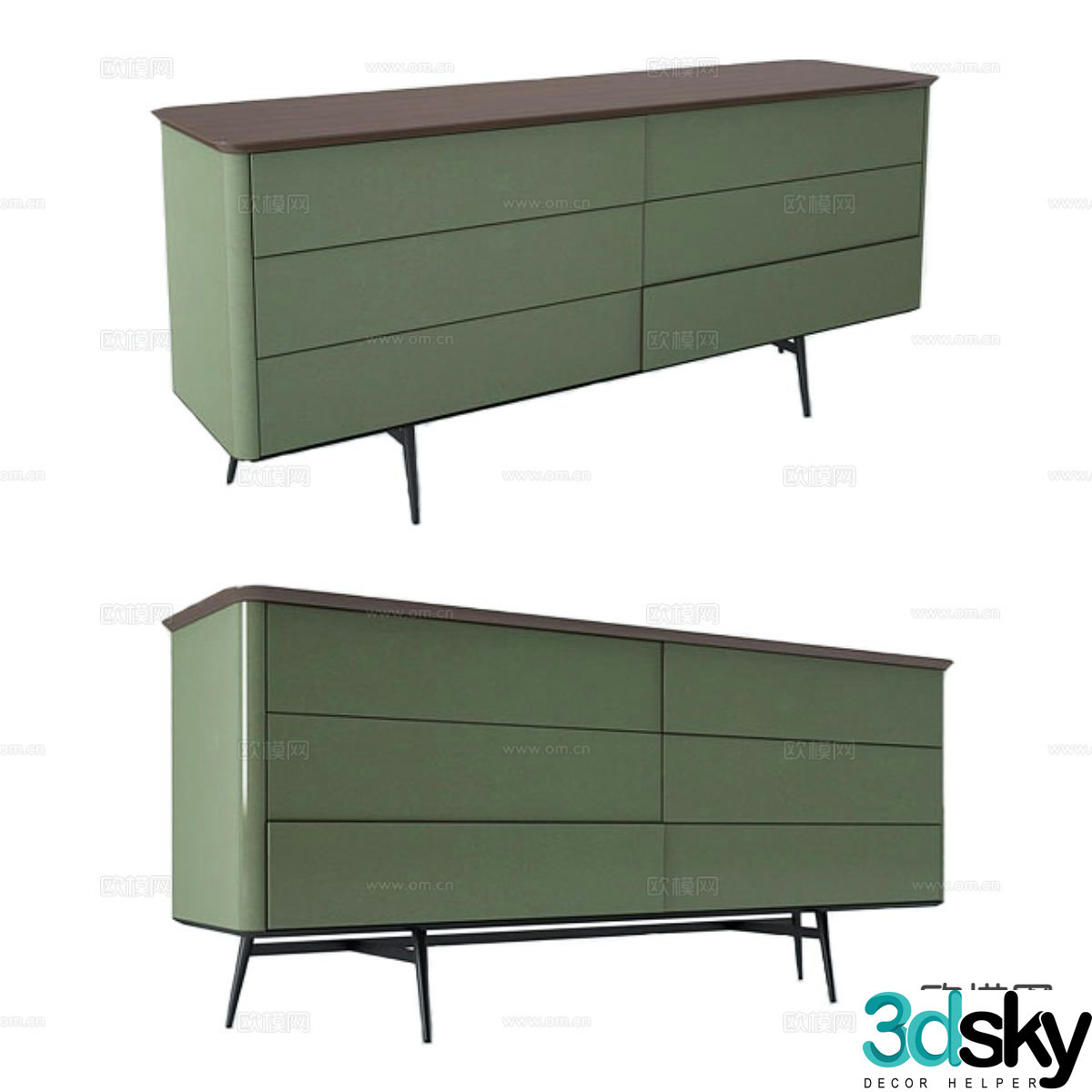 Modern entryway cabinet side cabinet 3d model