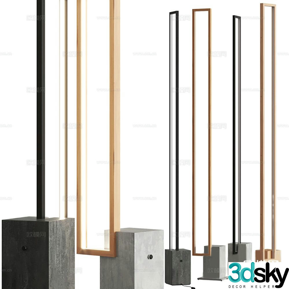 Light luxury art lamp floor lamp 3D model