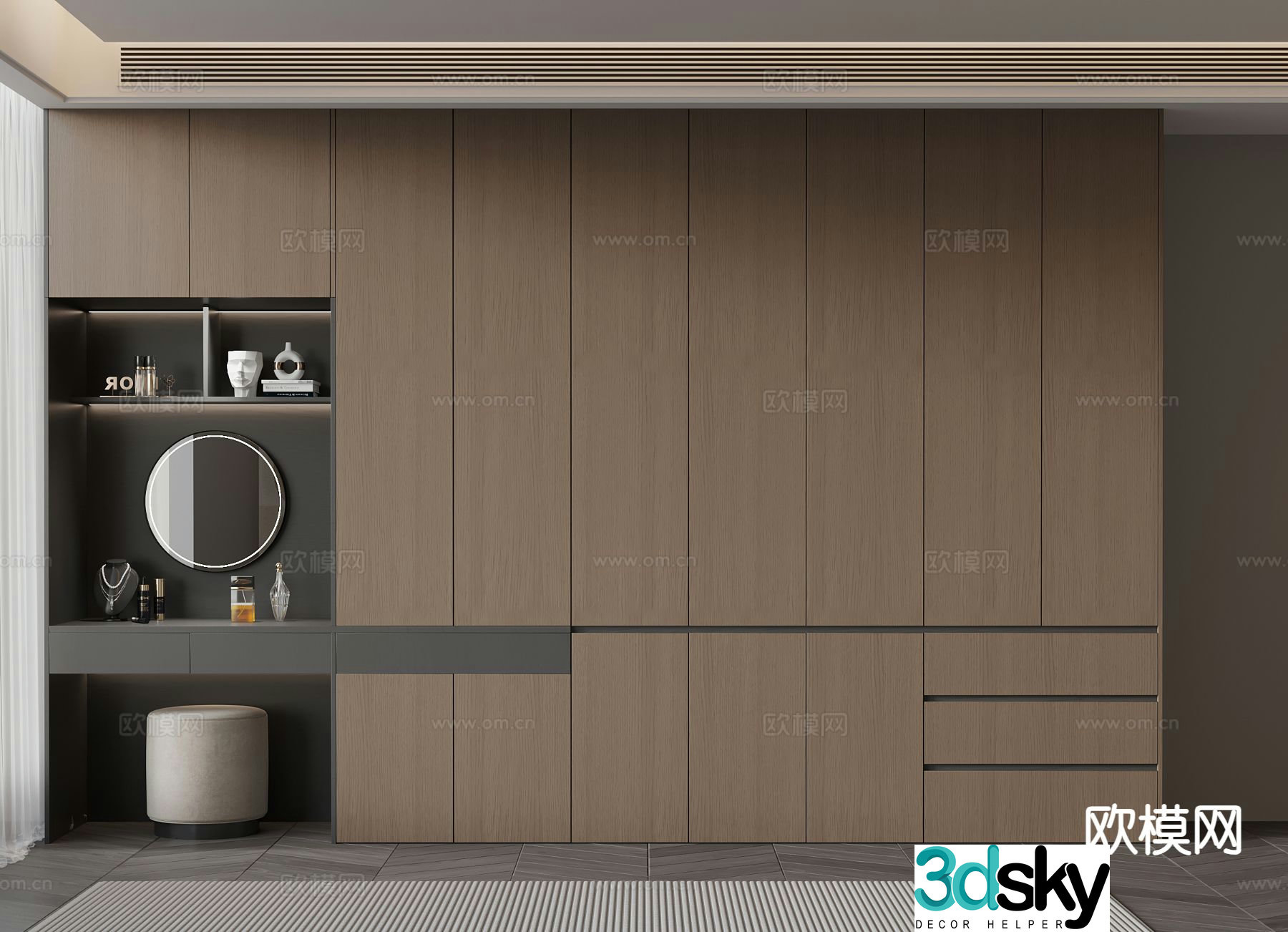 Italian wardrobe dresser 3d model