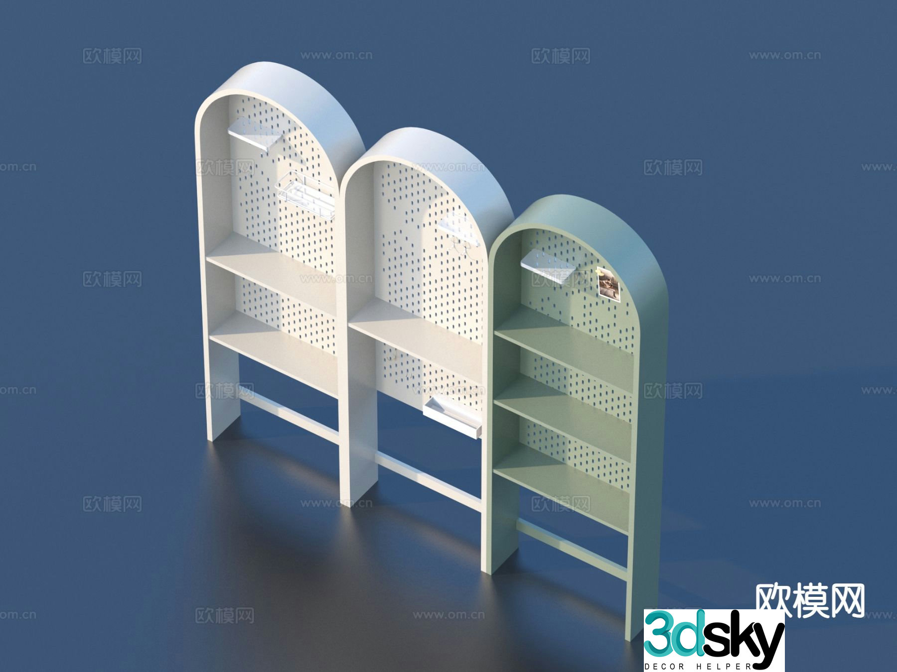 Modern bookcase children’s bookcase 3d model