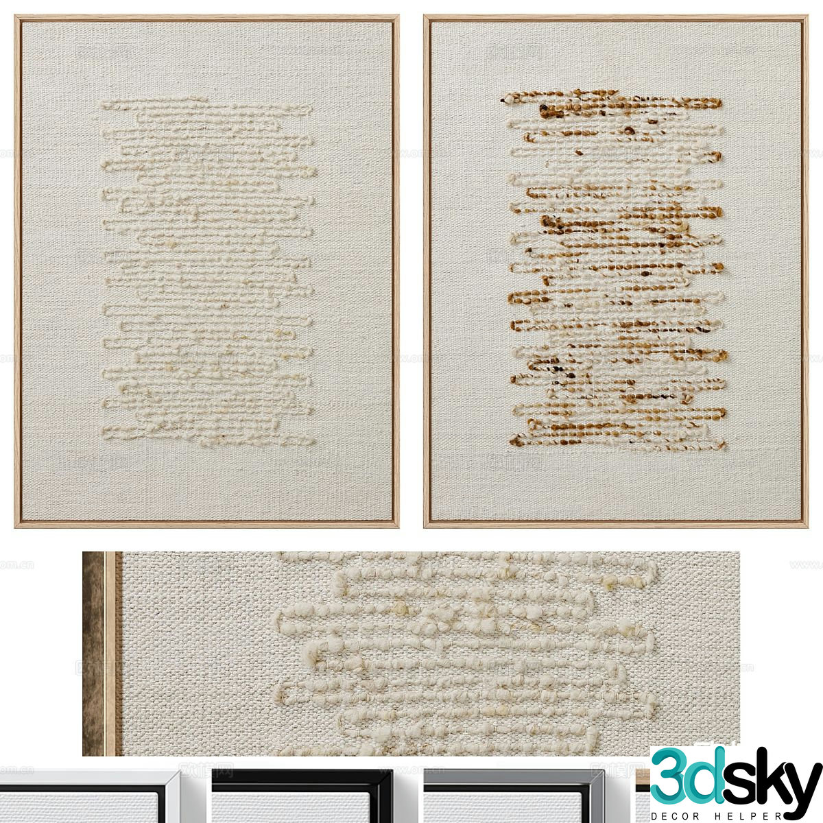 Art hanging painting texture painting decorative painting 3d model