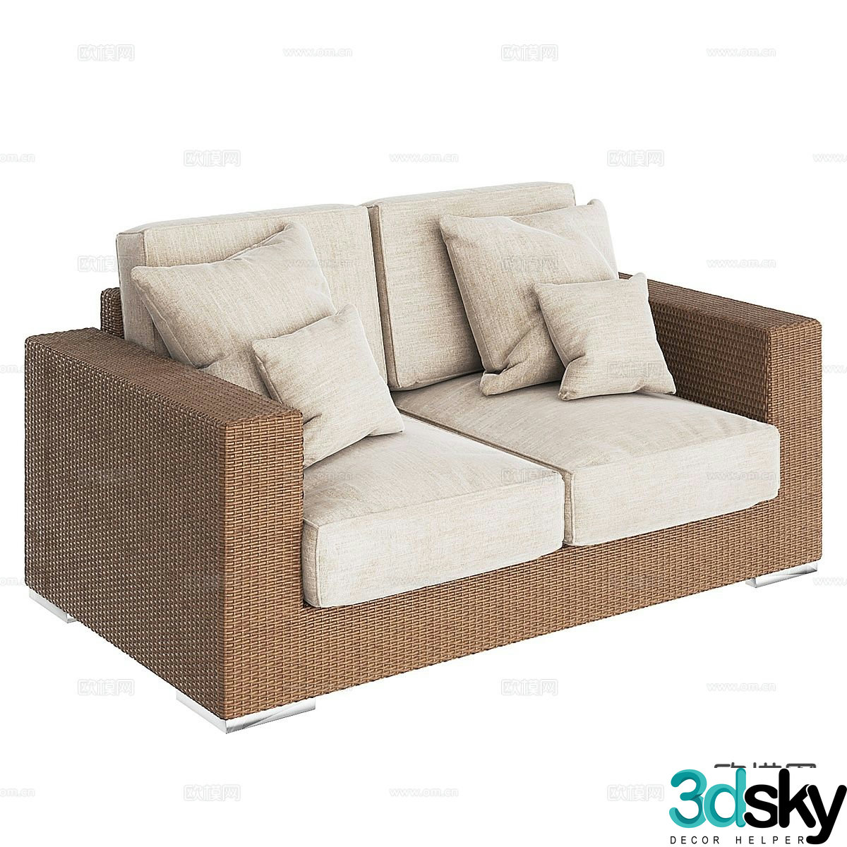 Outdoor sofa patio sofa 3d model
