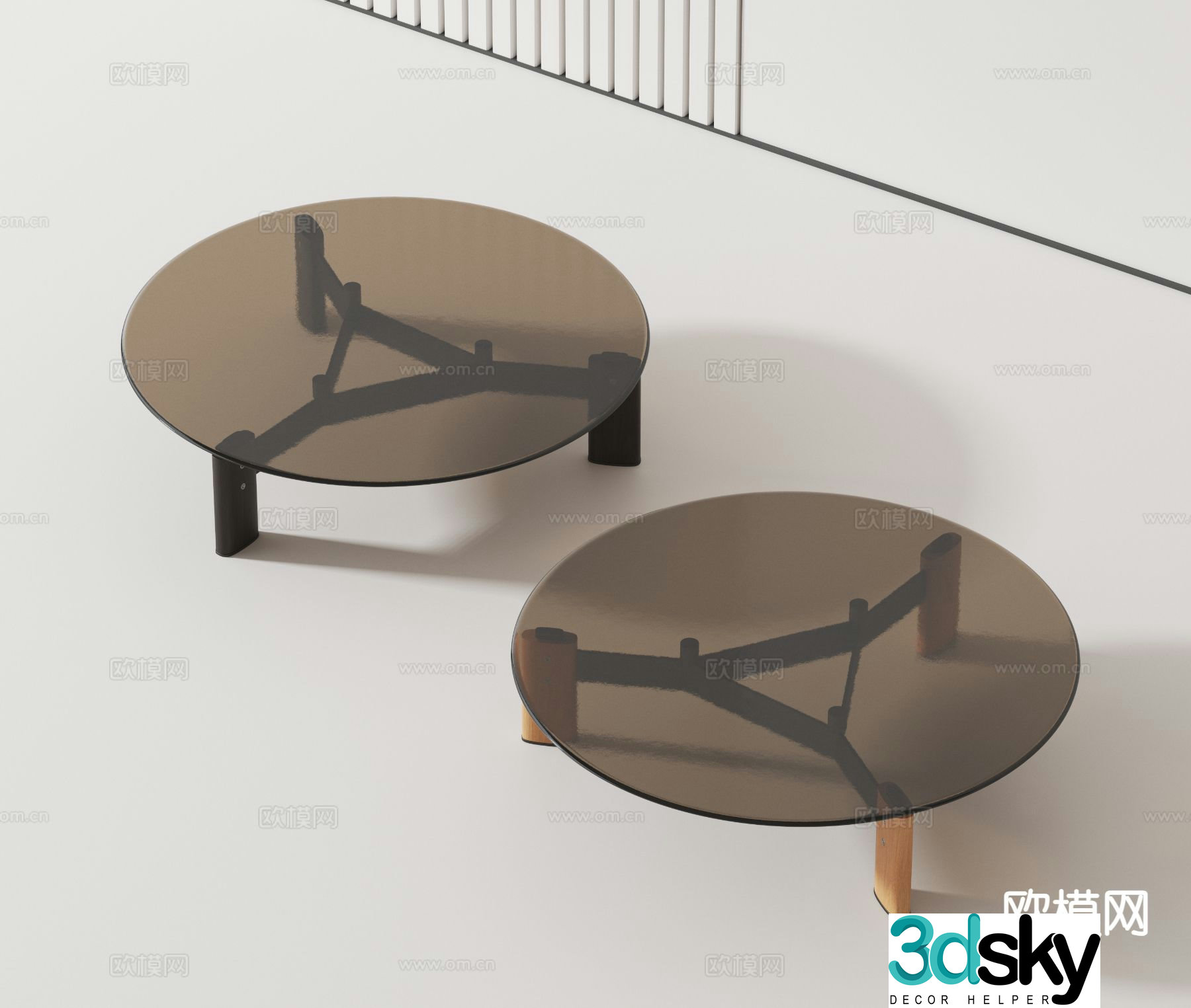Modern round coffee table 3d model