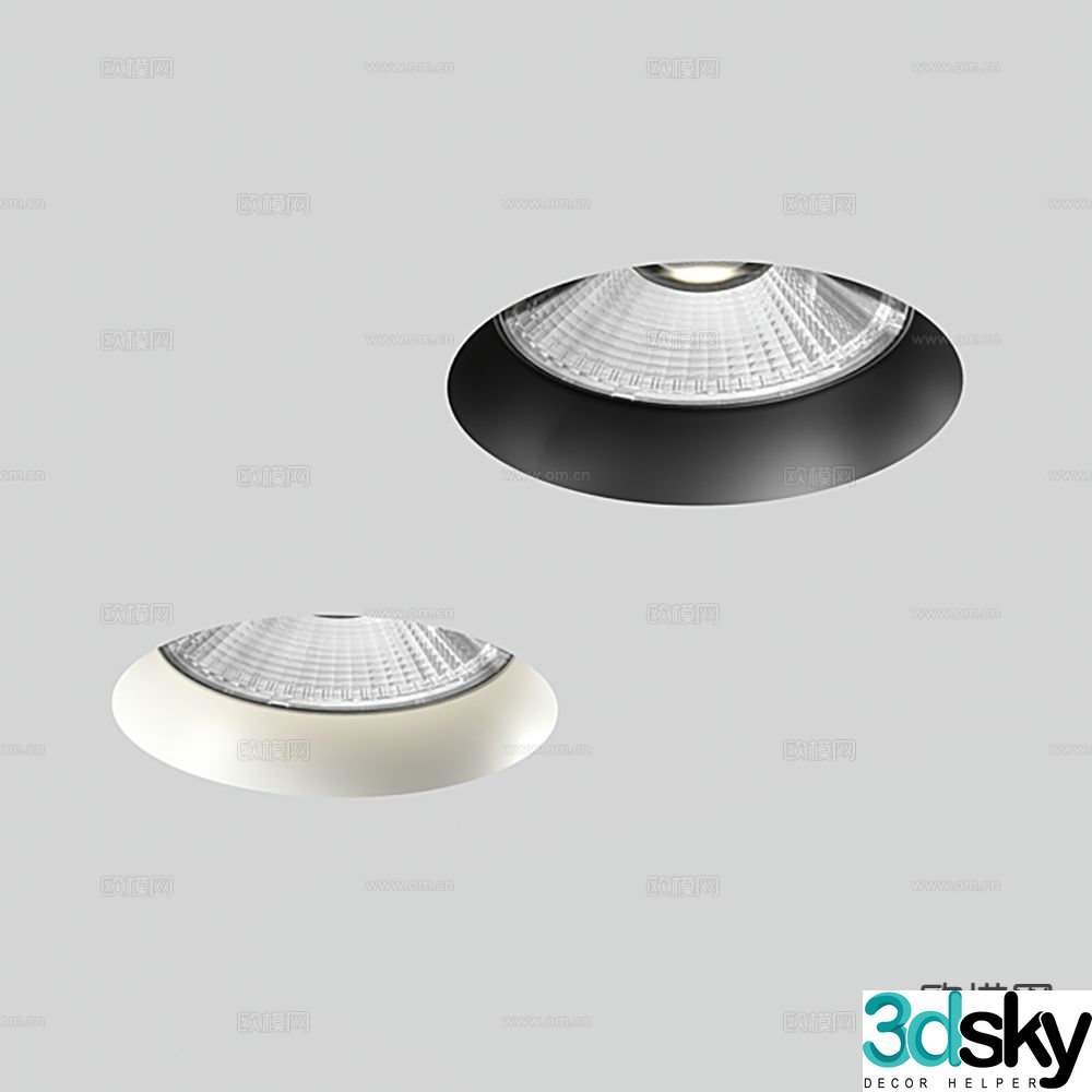 Recessed downlight spotlight lighting fixture 3d model