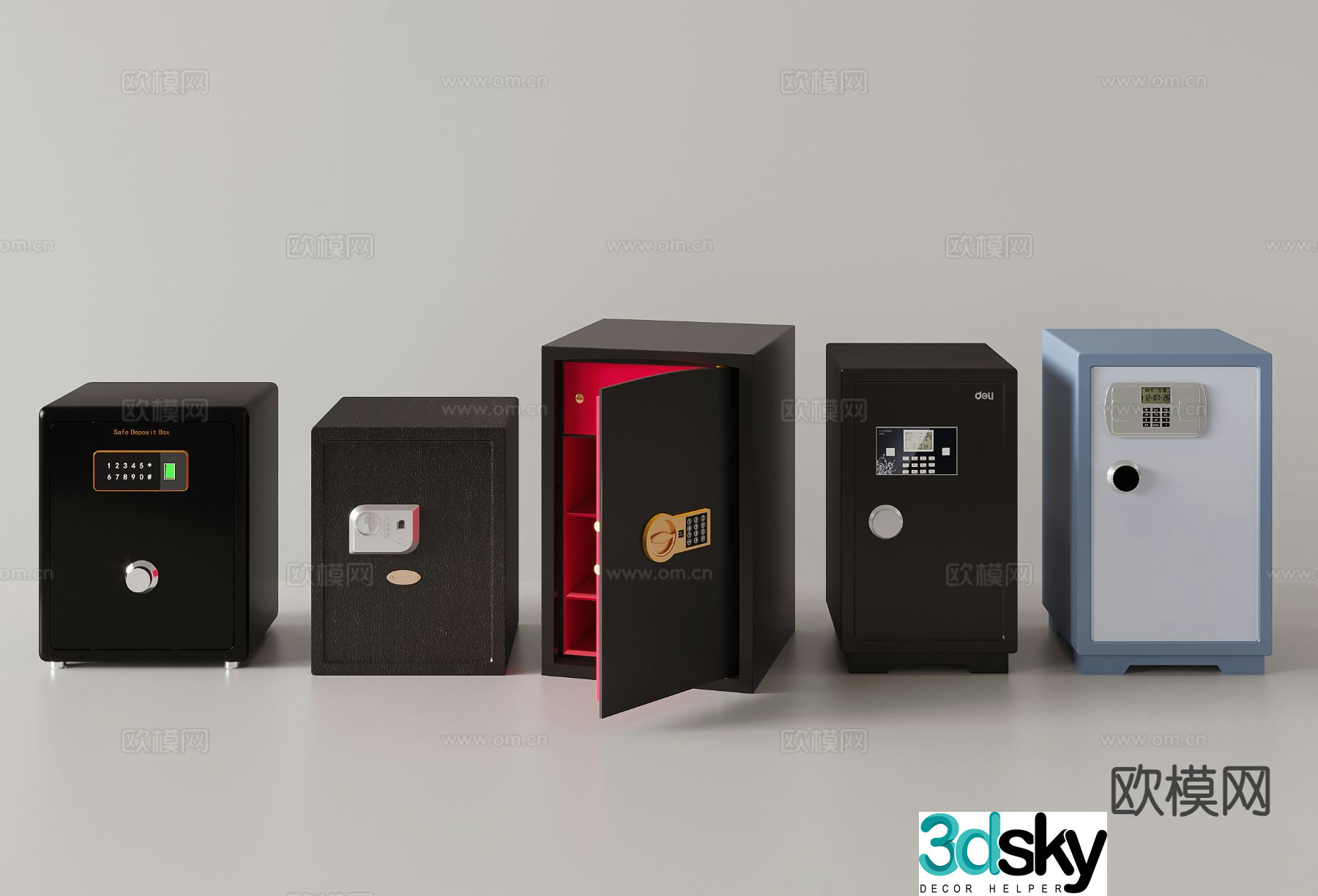 modern safe safe smart cabinet 3d model
