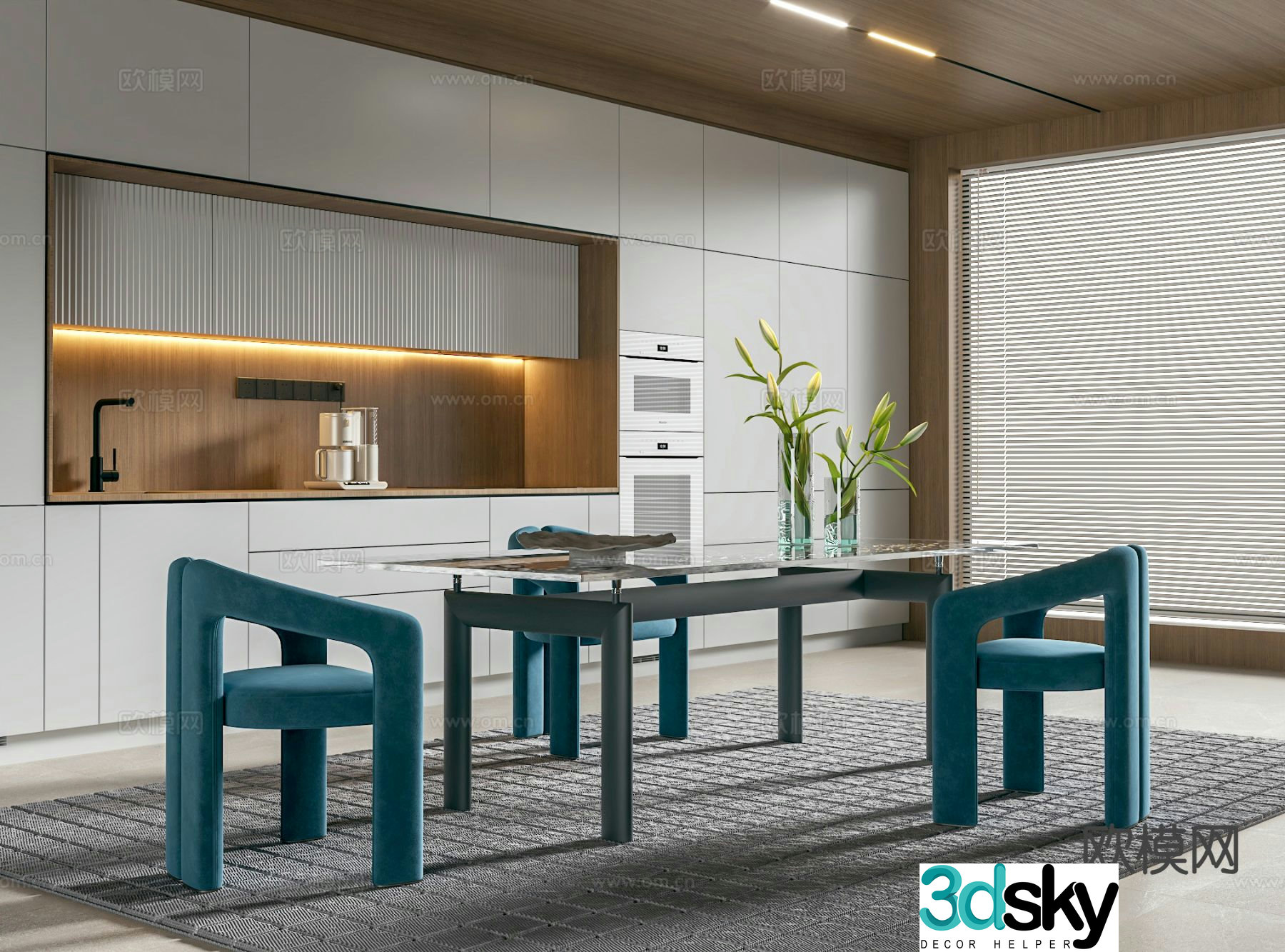 Cassina Italian restaurant 3d model