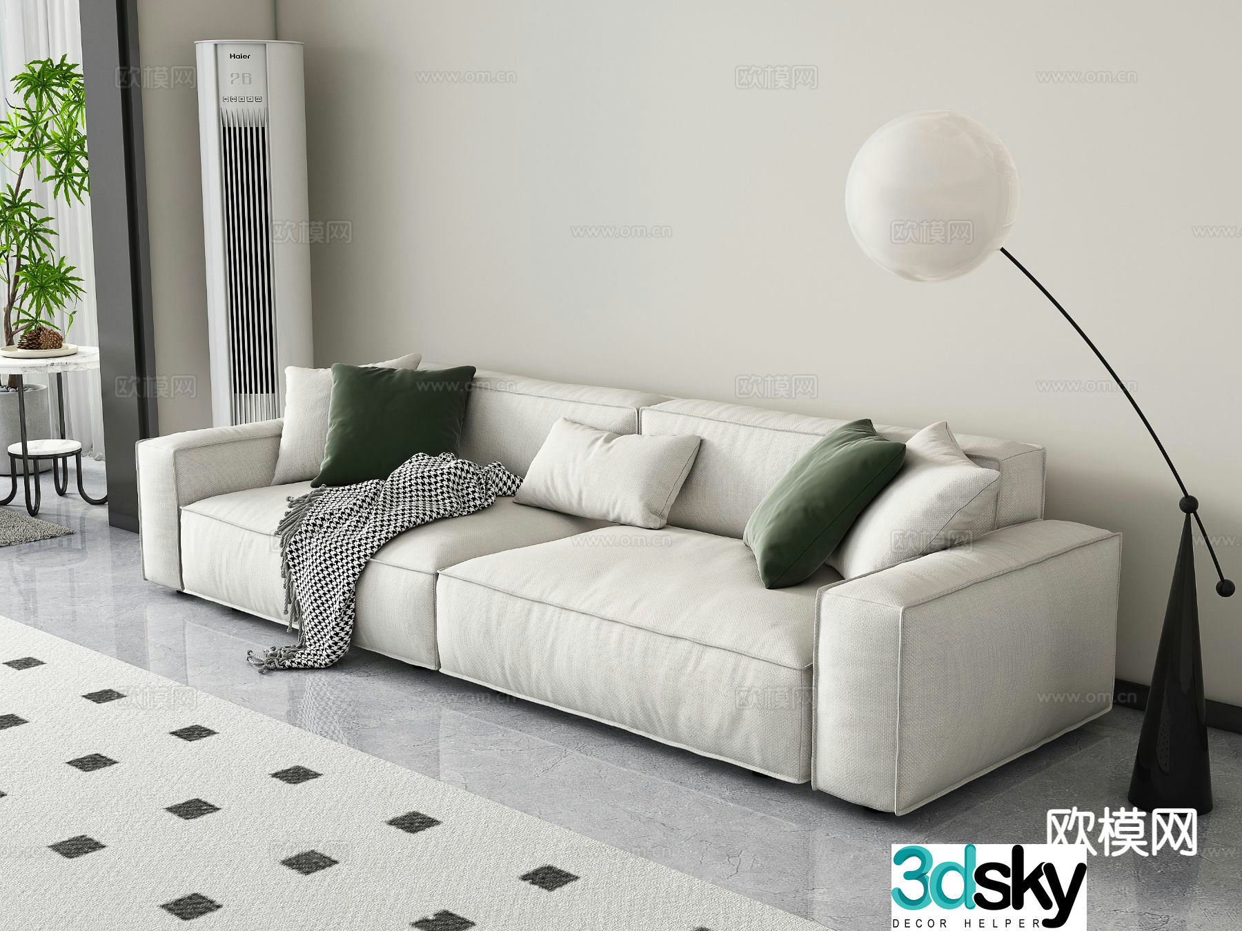 Modern love sofa 3d model