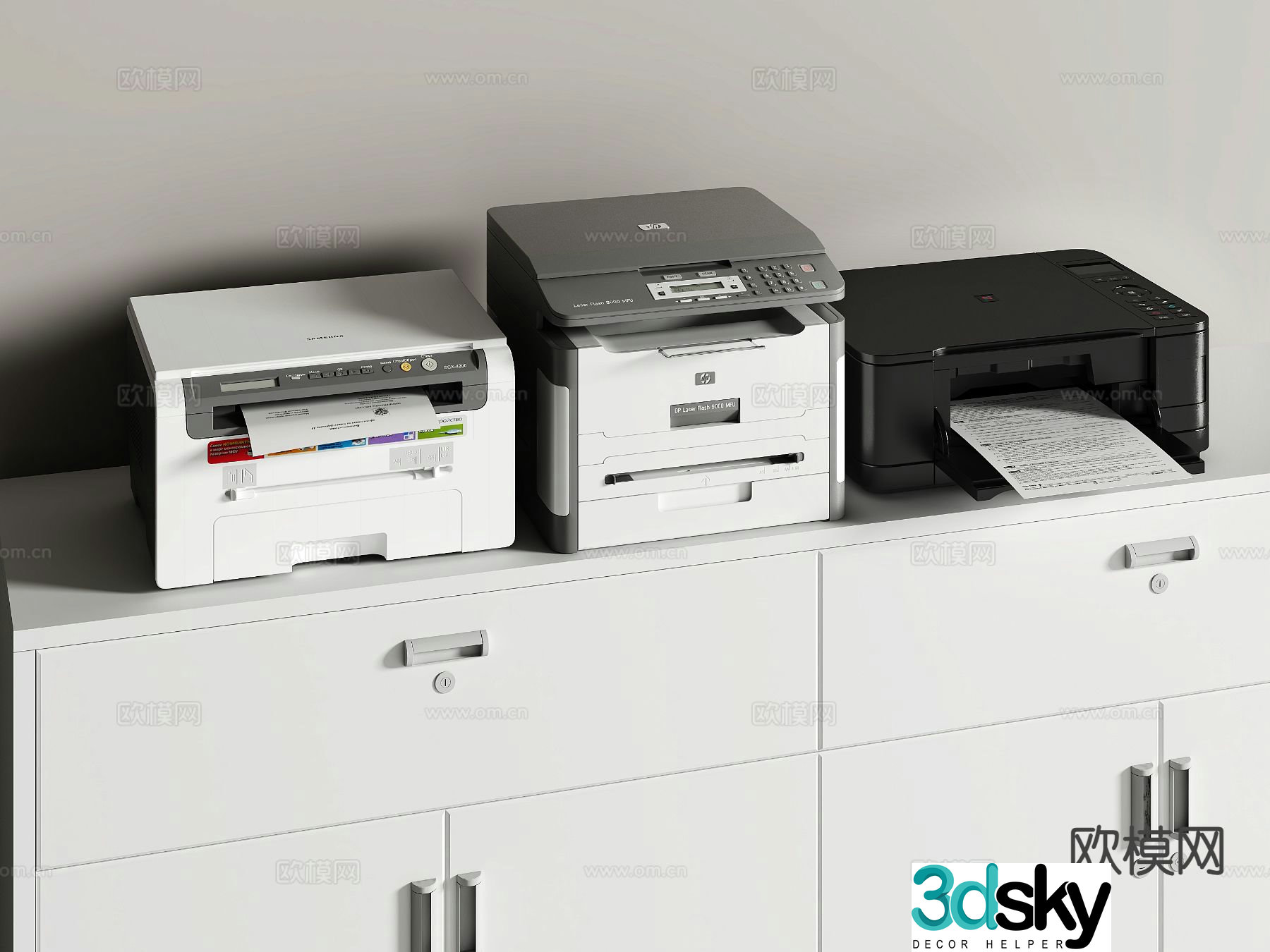 printer copier 3d model