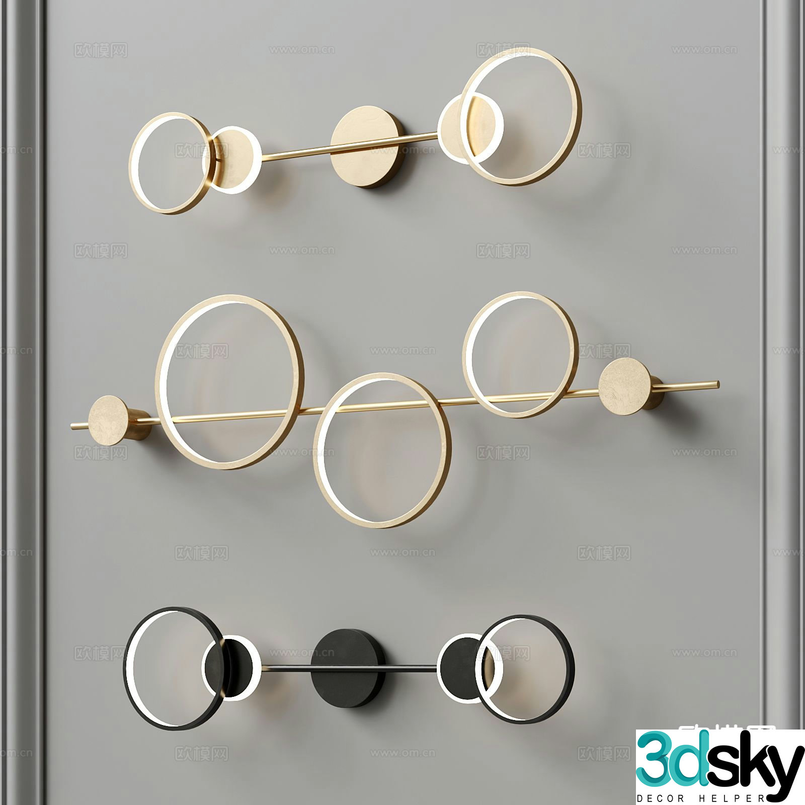 Modern wall light metal wall light 3d model