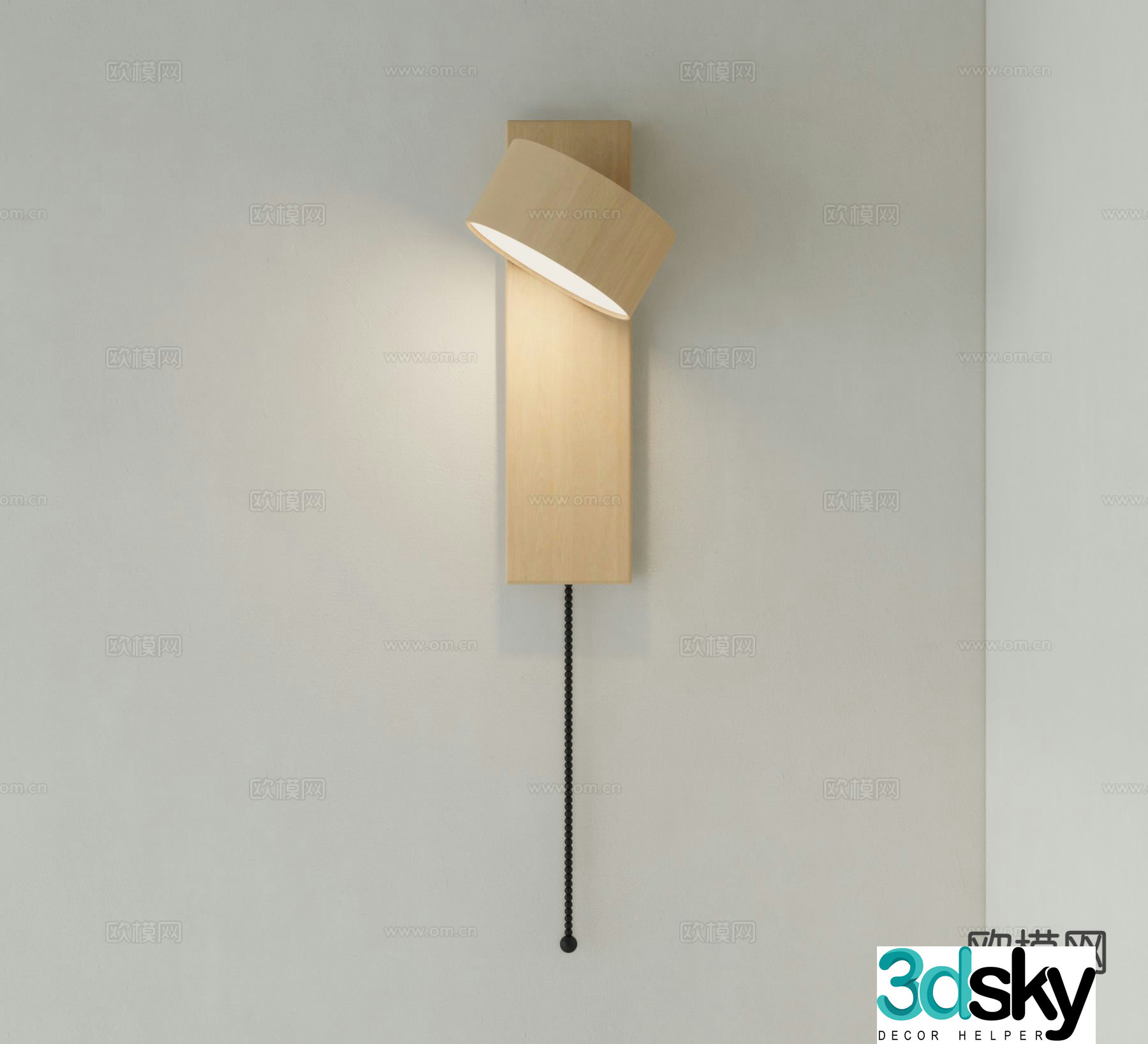 Nordic wall lamp bedside lamp 3d model