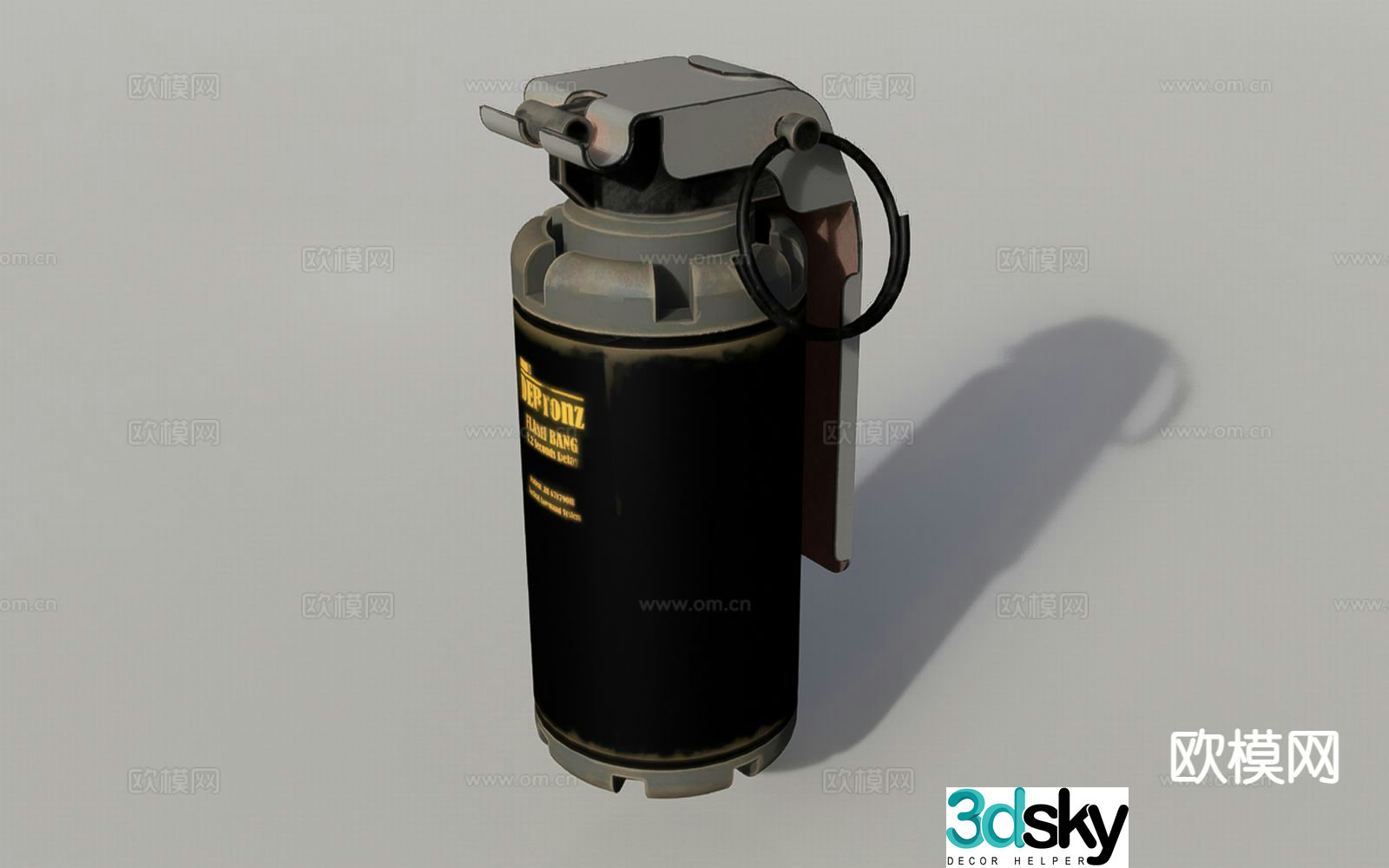 smoke grenade 3d model