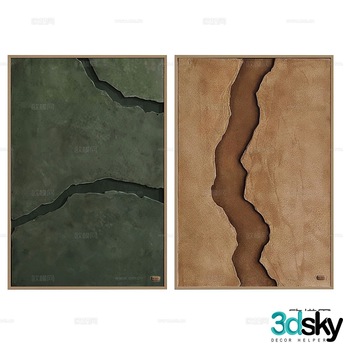 Modern decorative painting three-dimensional painting 3D model