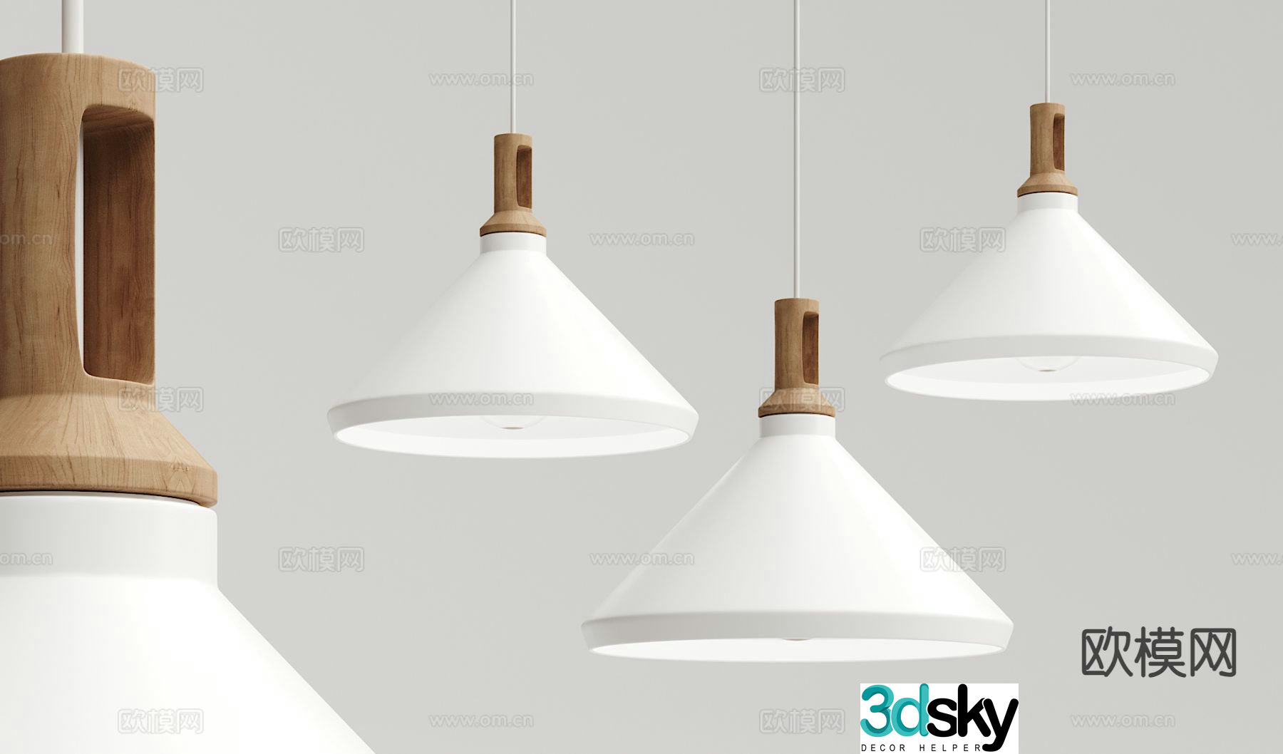 Nordic paint chandelier 3d model