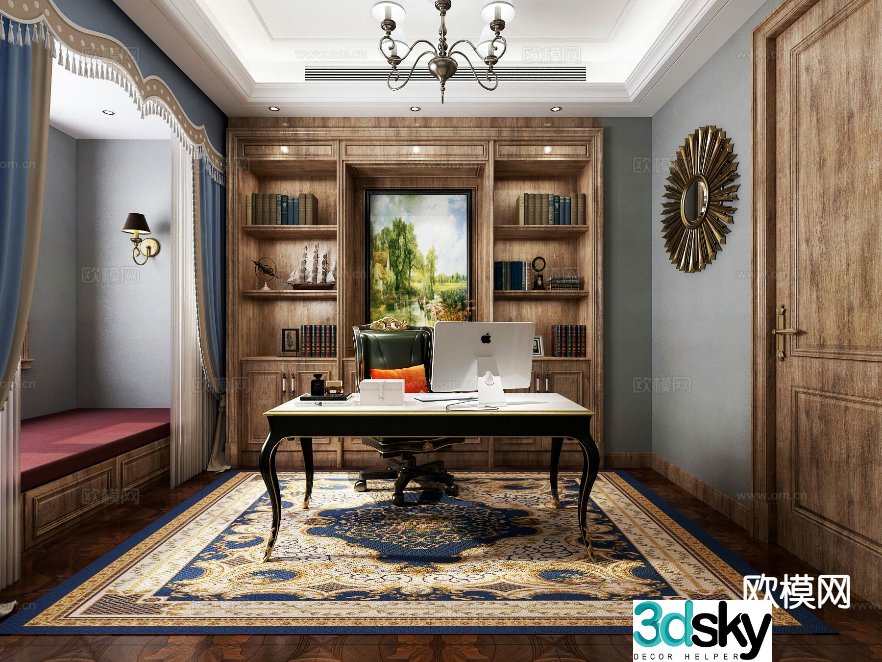 European style study 3D model