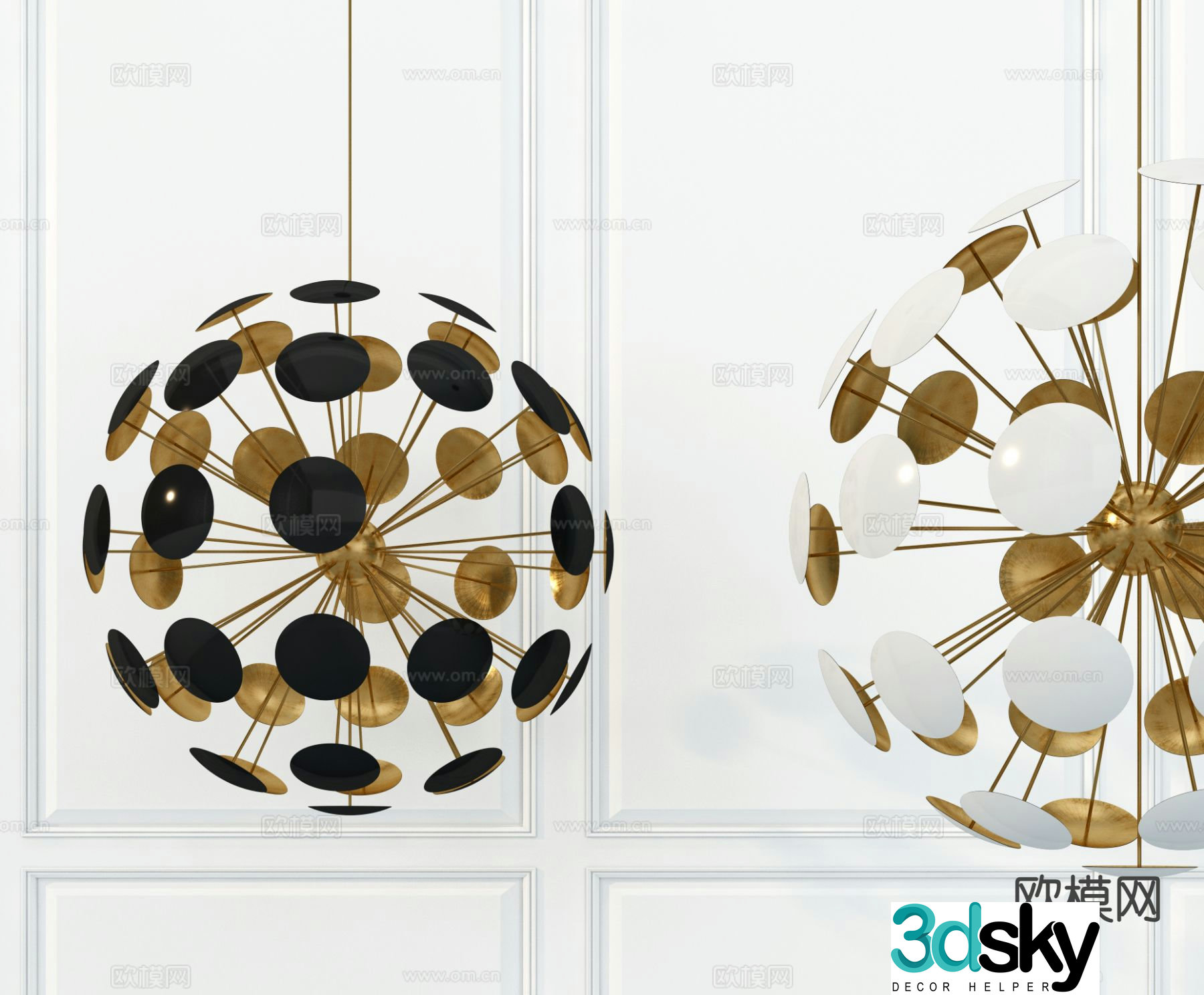Nordic chandelier 3d model