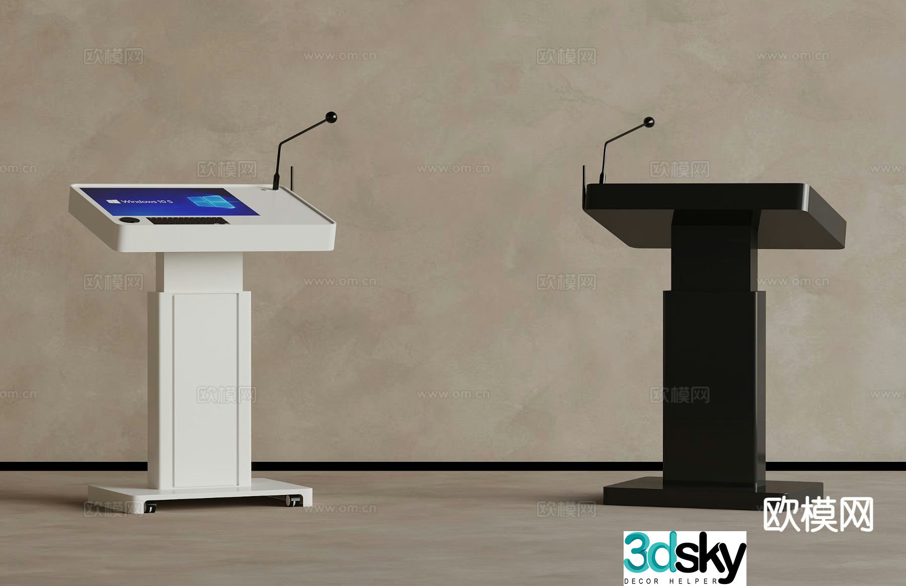 modern podium podium 3d model
