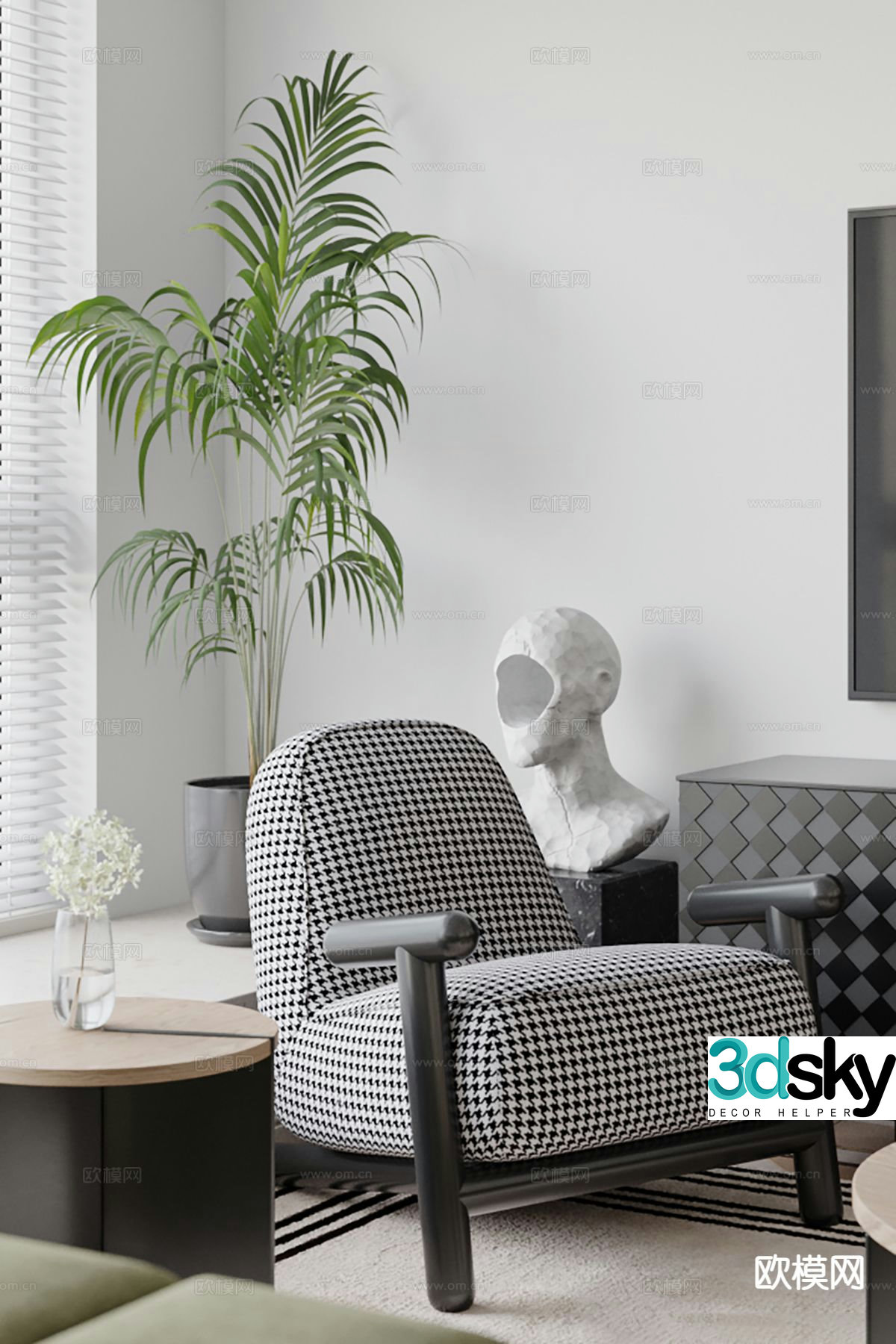Modern armchair sofa chair 3d model