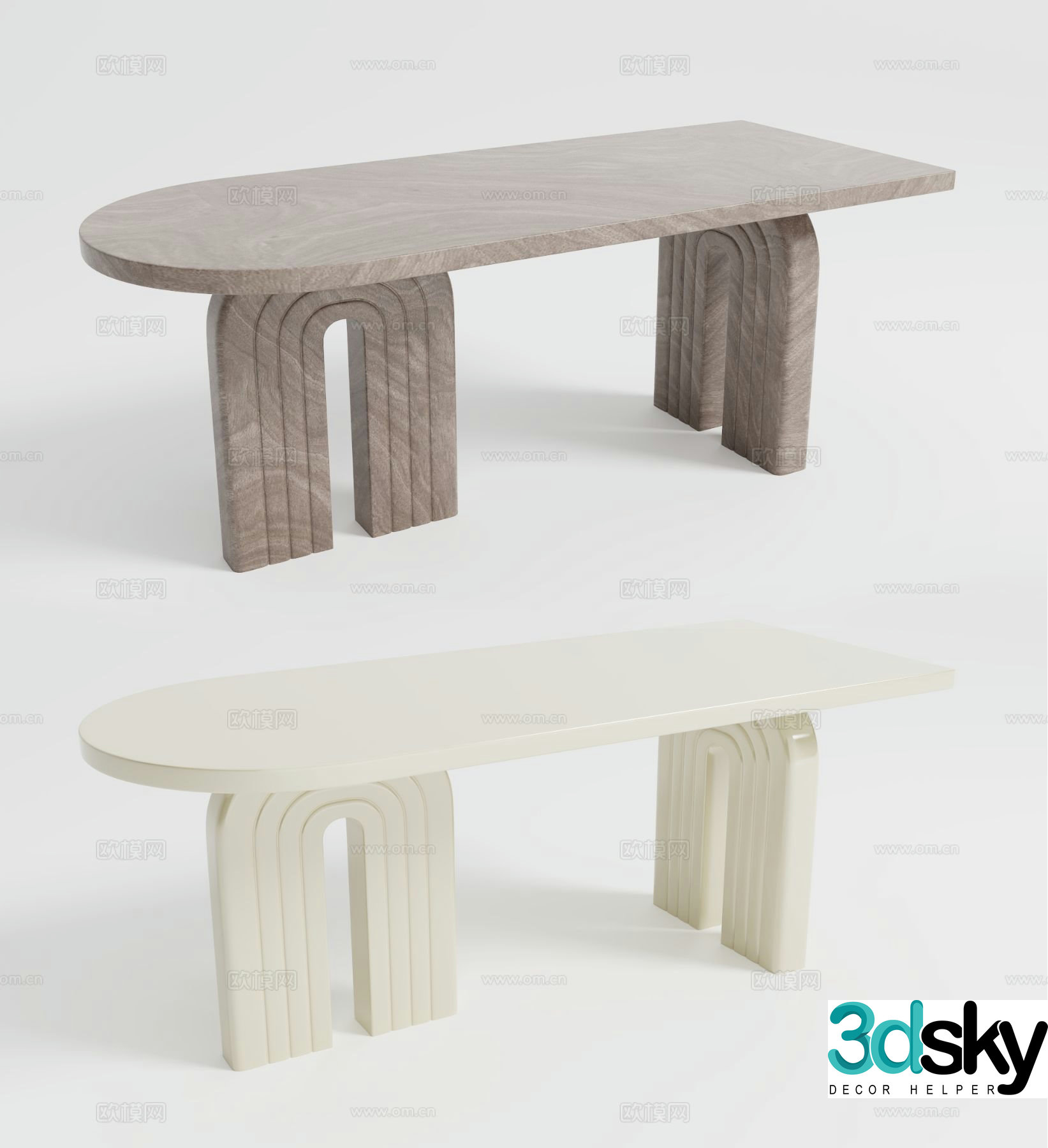 Modern dining table 3d model