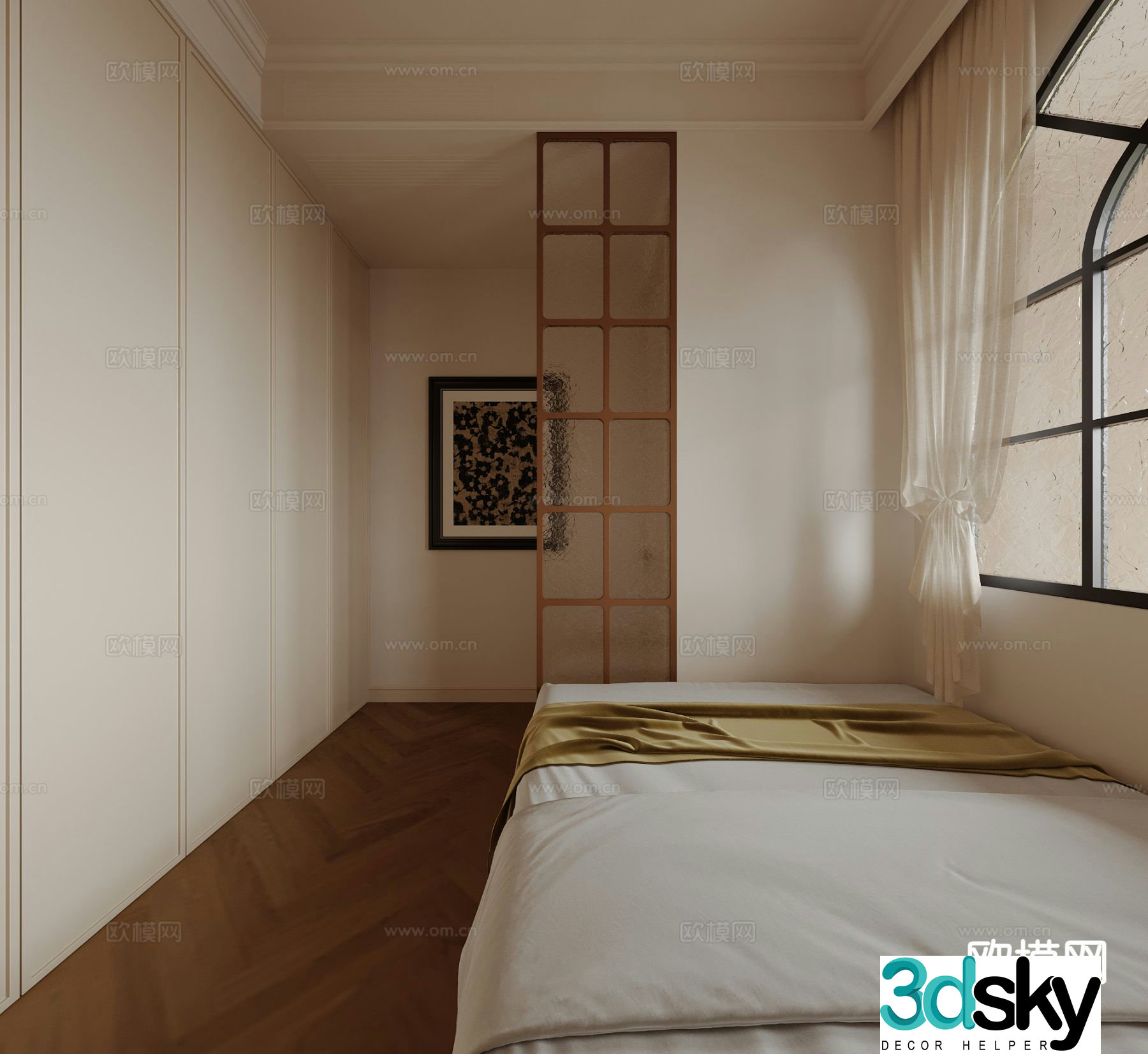 Medieval style bedroom second bedroom 3D model