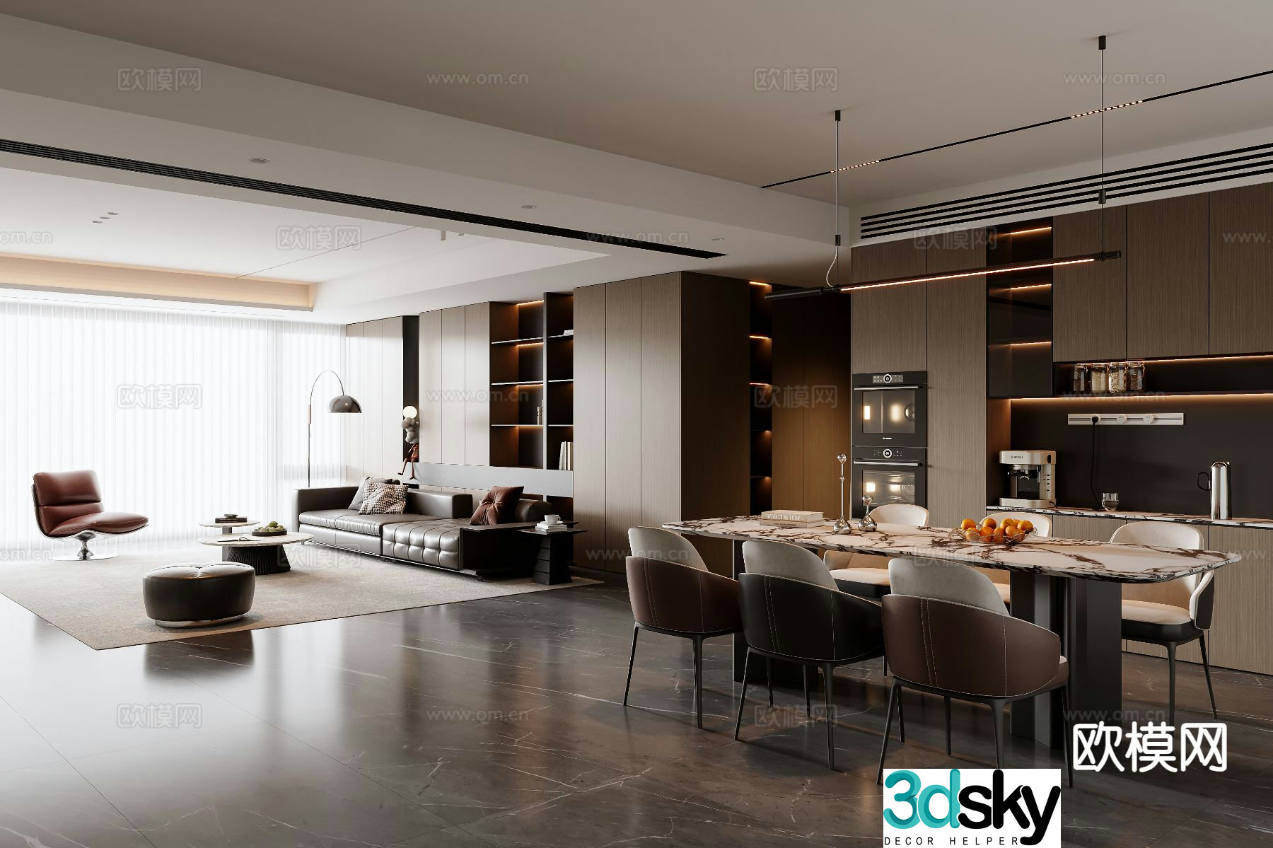 Italian restaurant 3d model