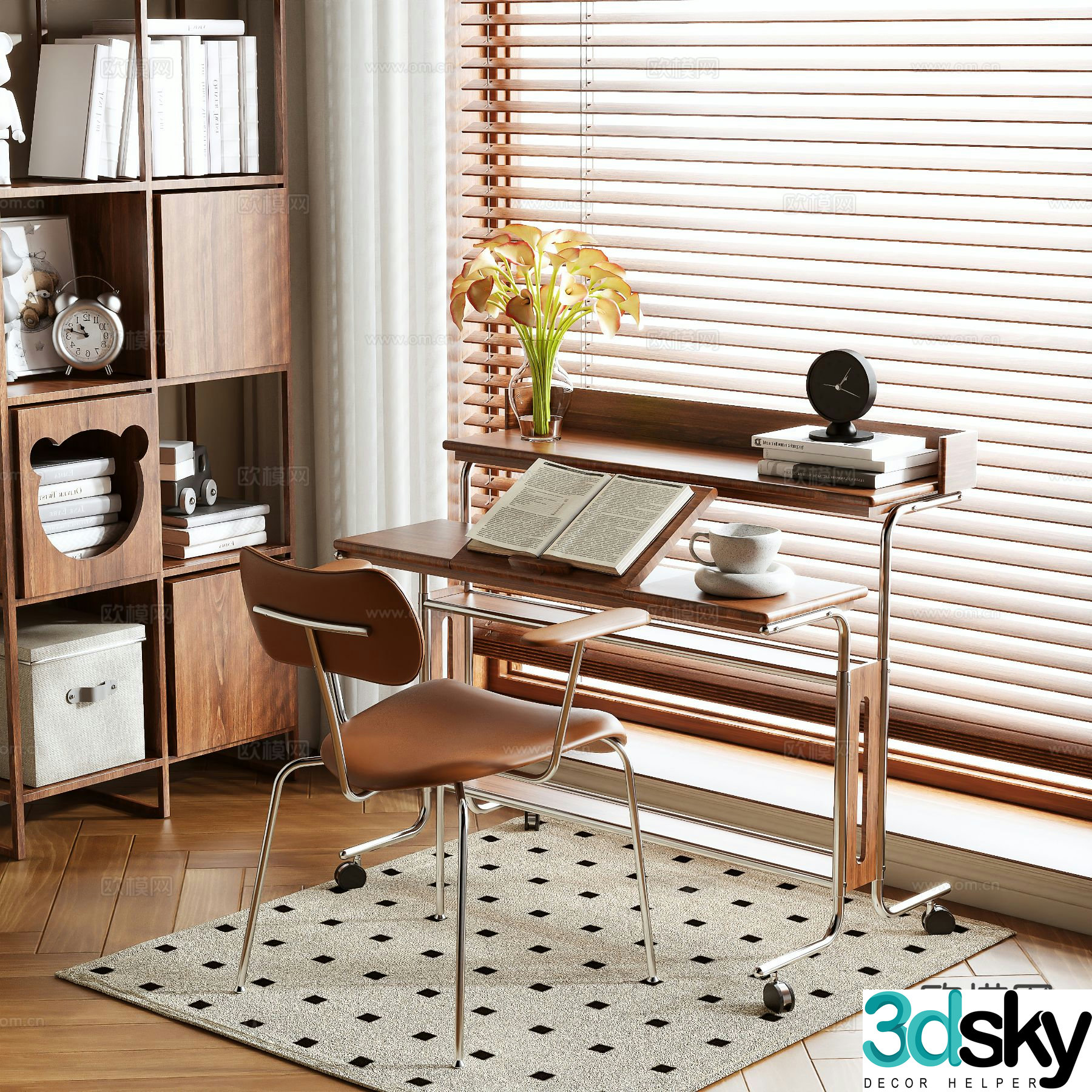 Medieval style desk 3d model