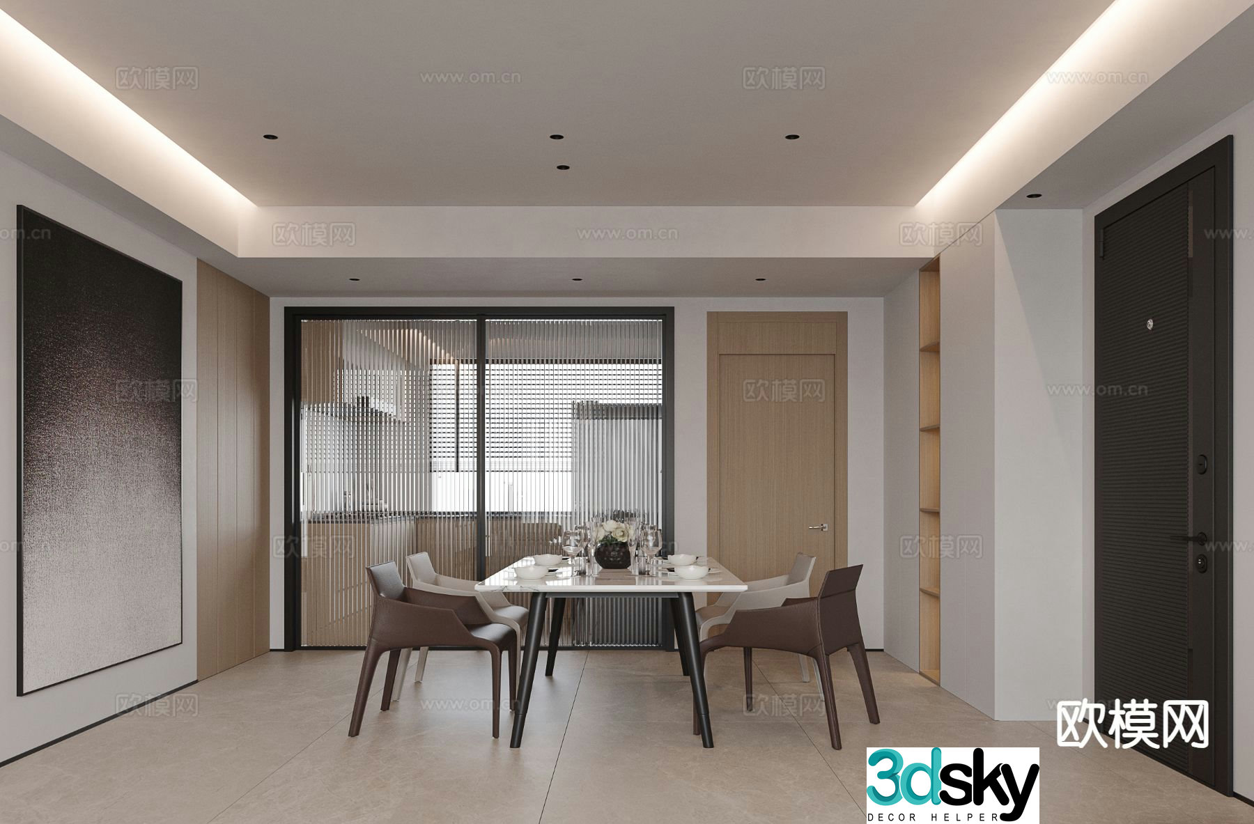 Modern restaurant 3d model