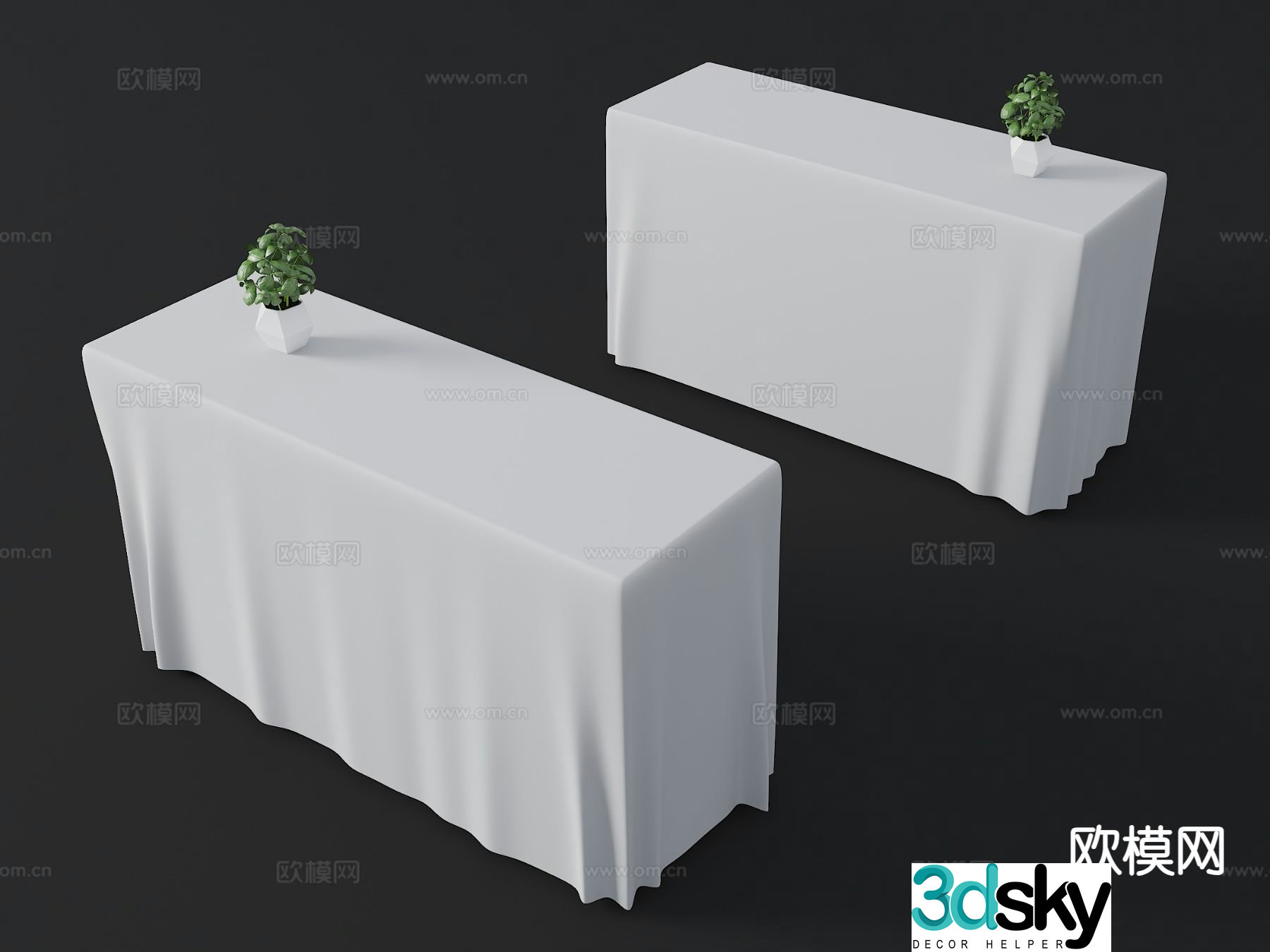Modern VIP table coffee break table reception table 3d model