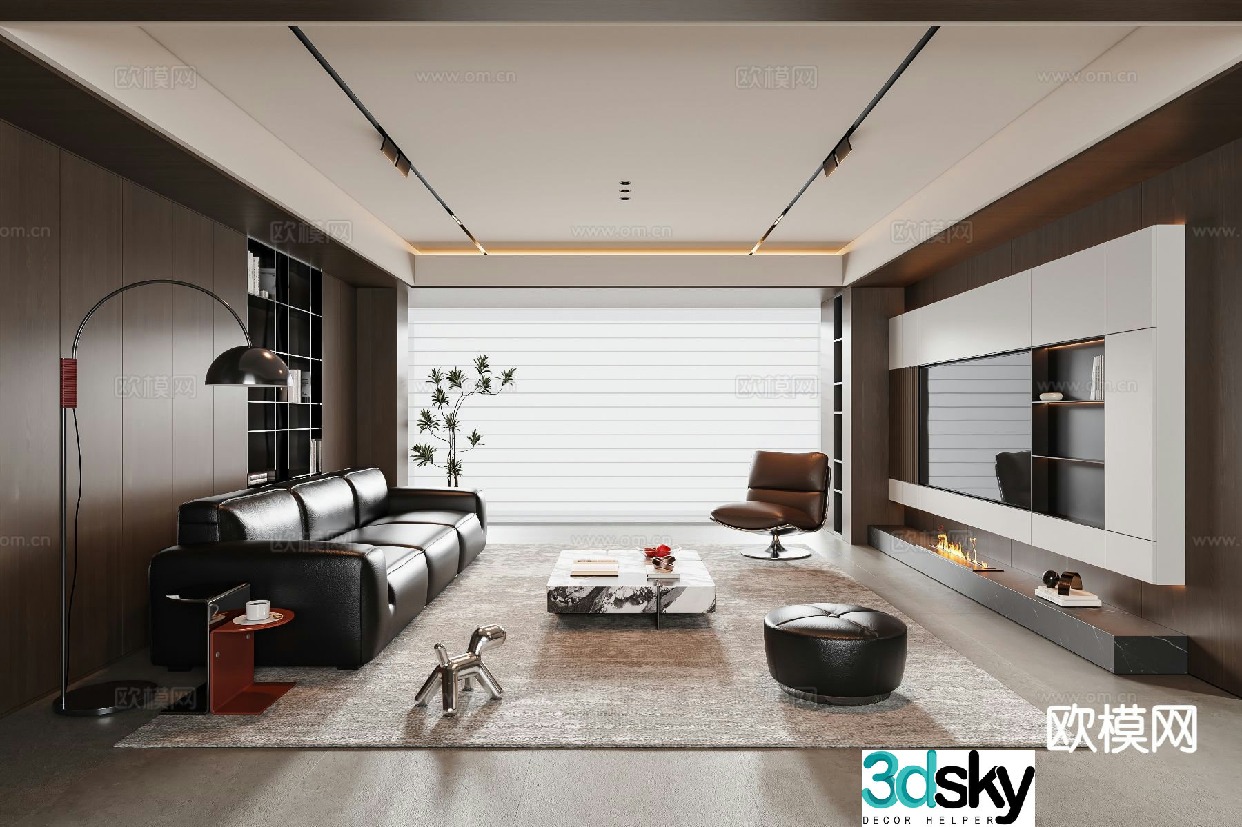 Italian living room 3d model