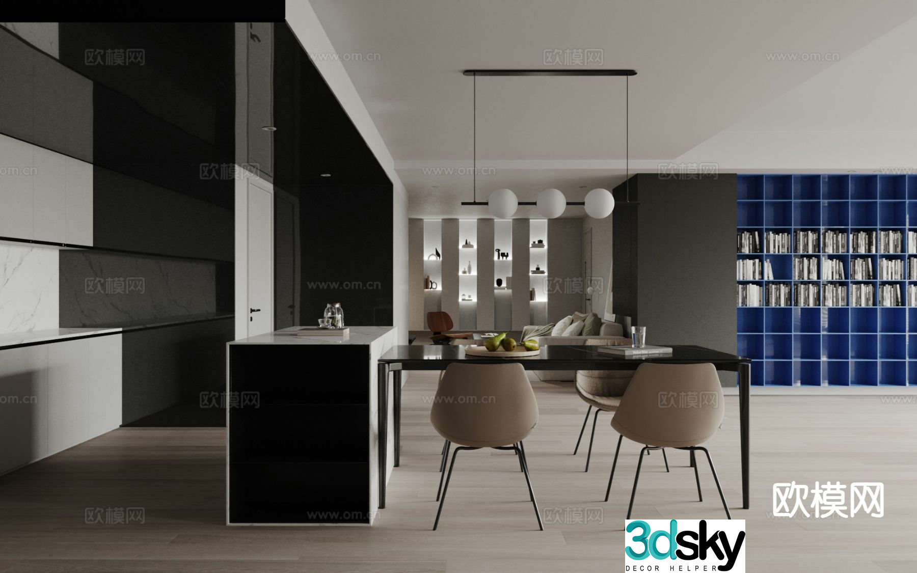 Modern restaurant 3d model