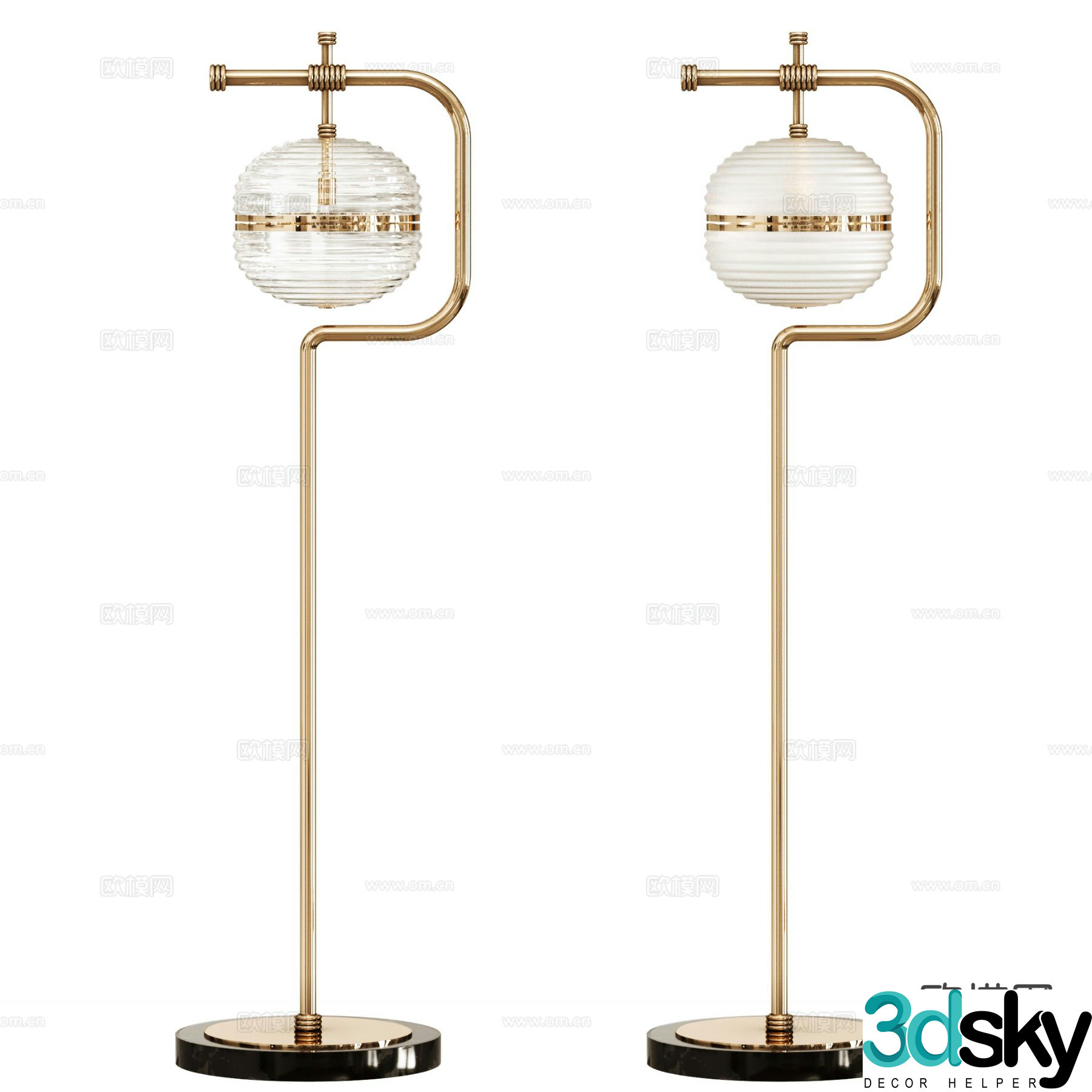 Light luxury floor lamp 3D model