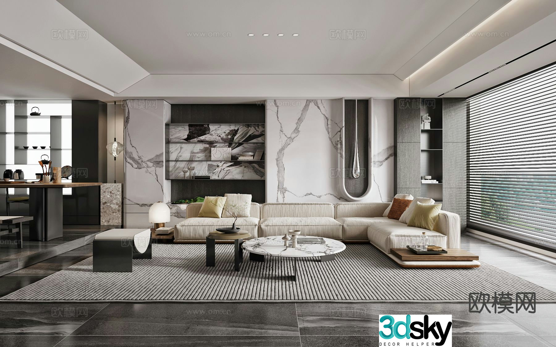 Modern living room 3d model
