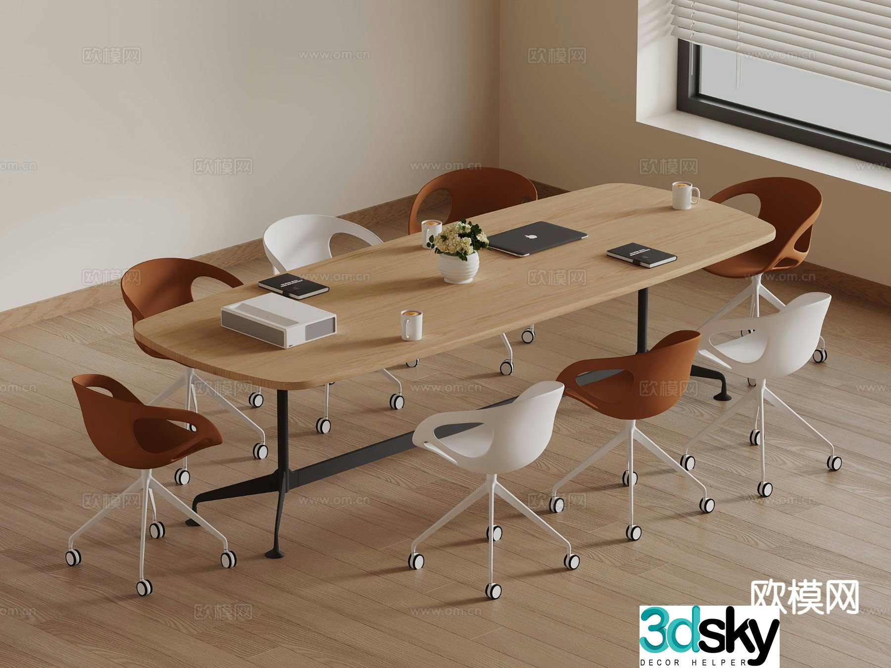 Modern conference table conference table 3d model