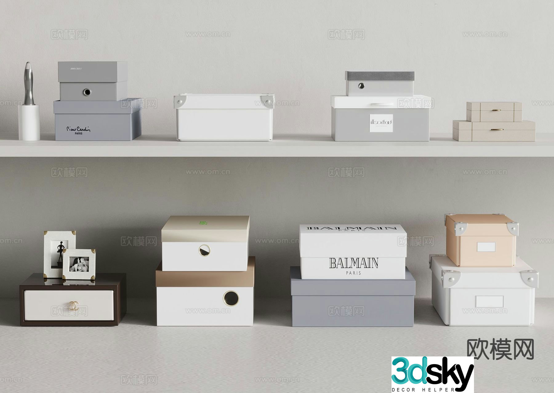 Modern storage box ornaments 3D model