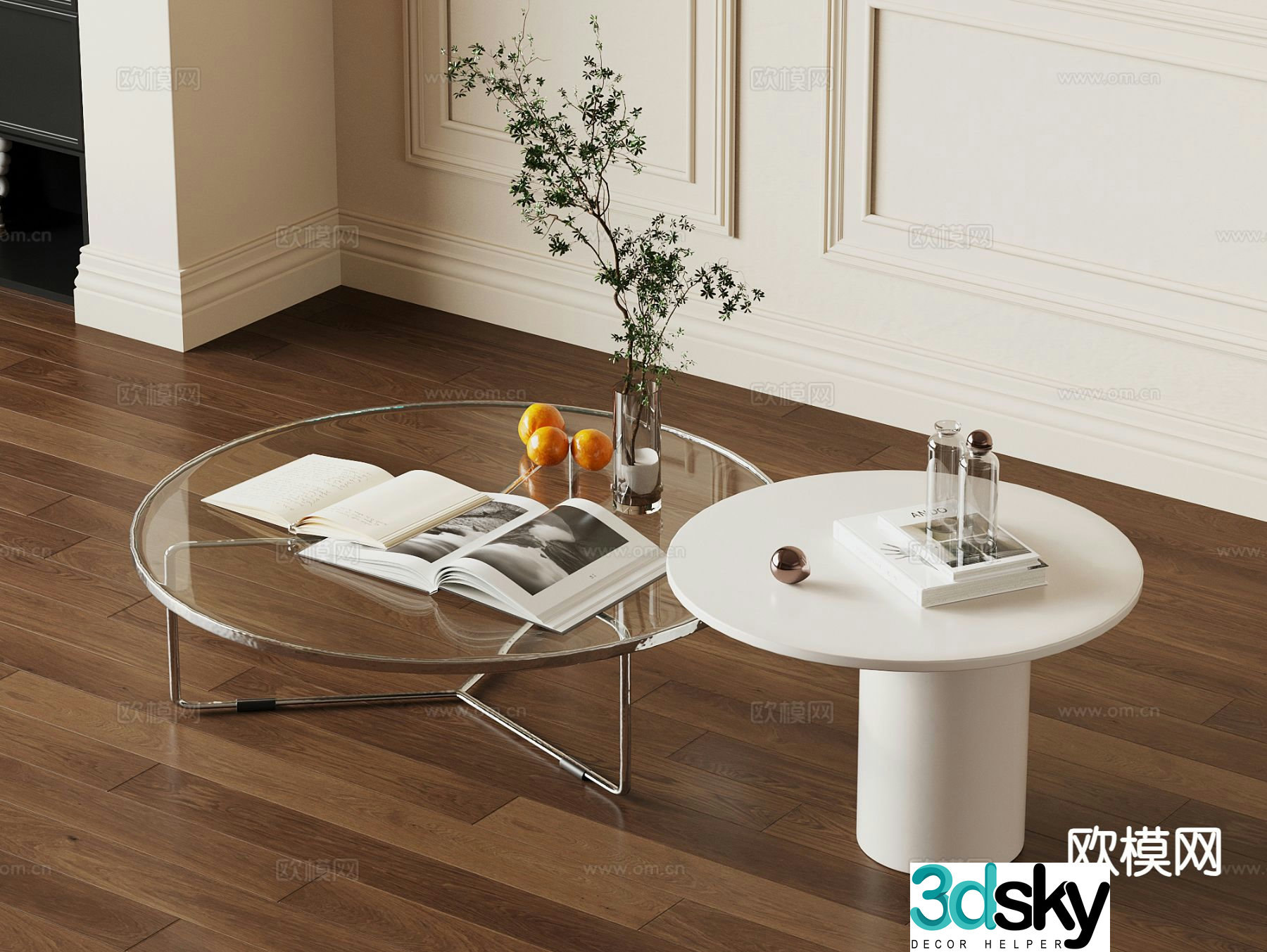 French style coffee table 3d model