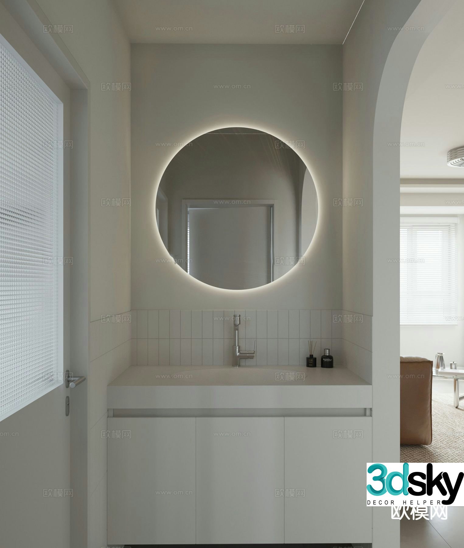 Modern bathroom sink 3d model