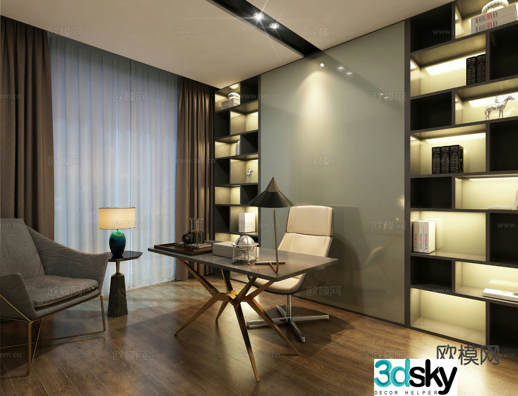 Light luxury study 3D model