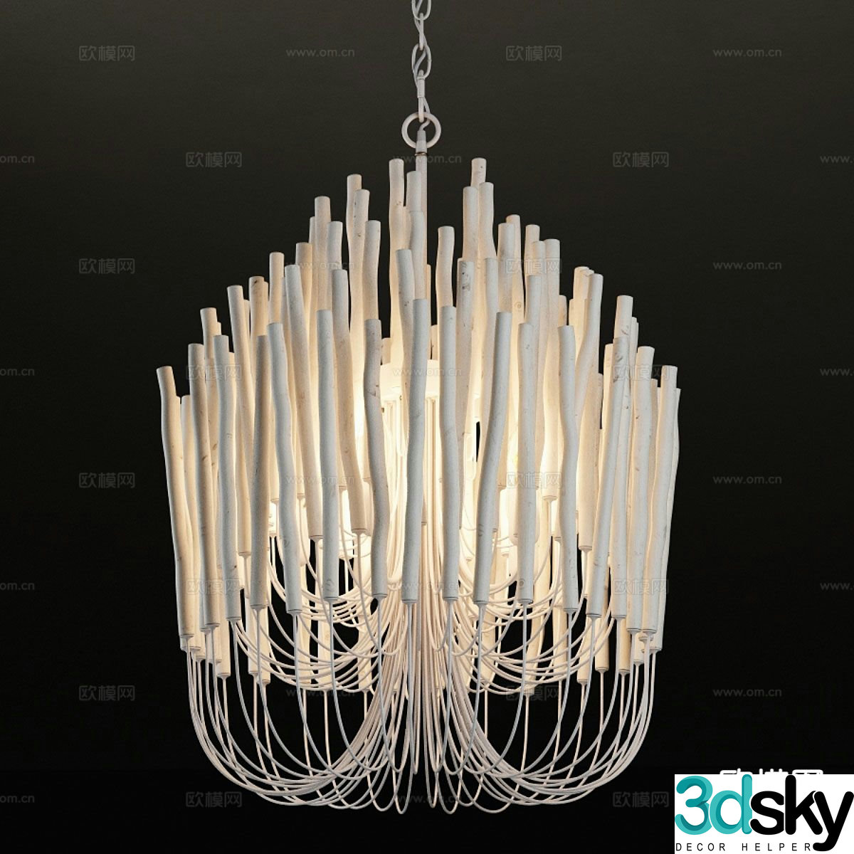 Modern creative chandelier 3d model
