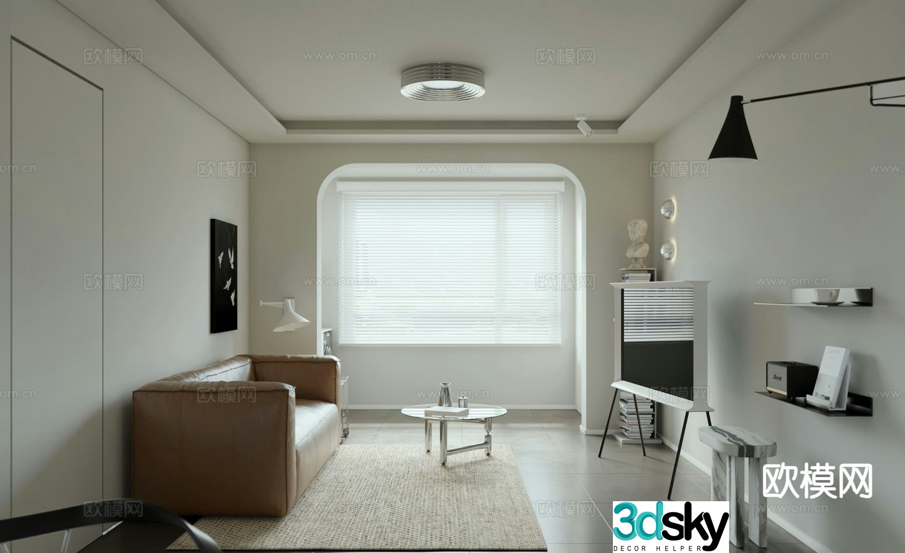 Modern living room 3d model