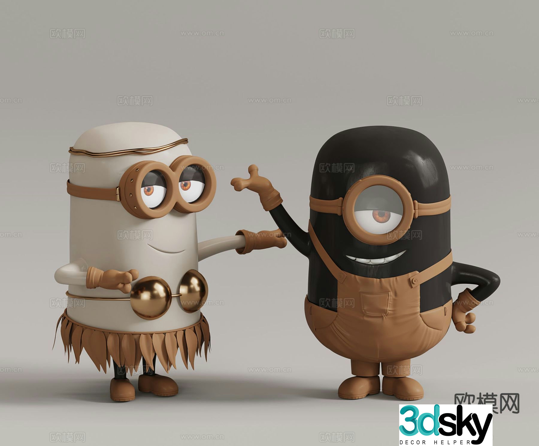 Toys minions trendy 3d model
