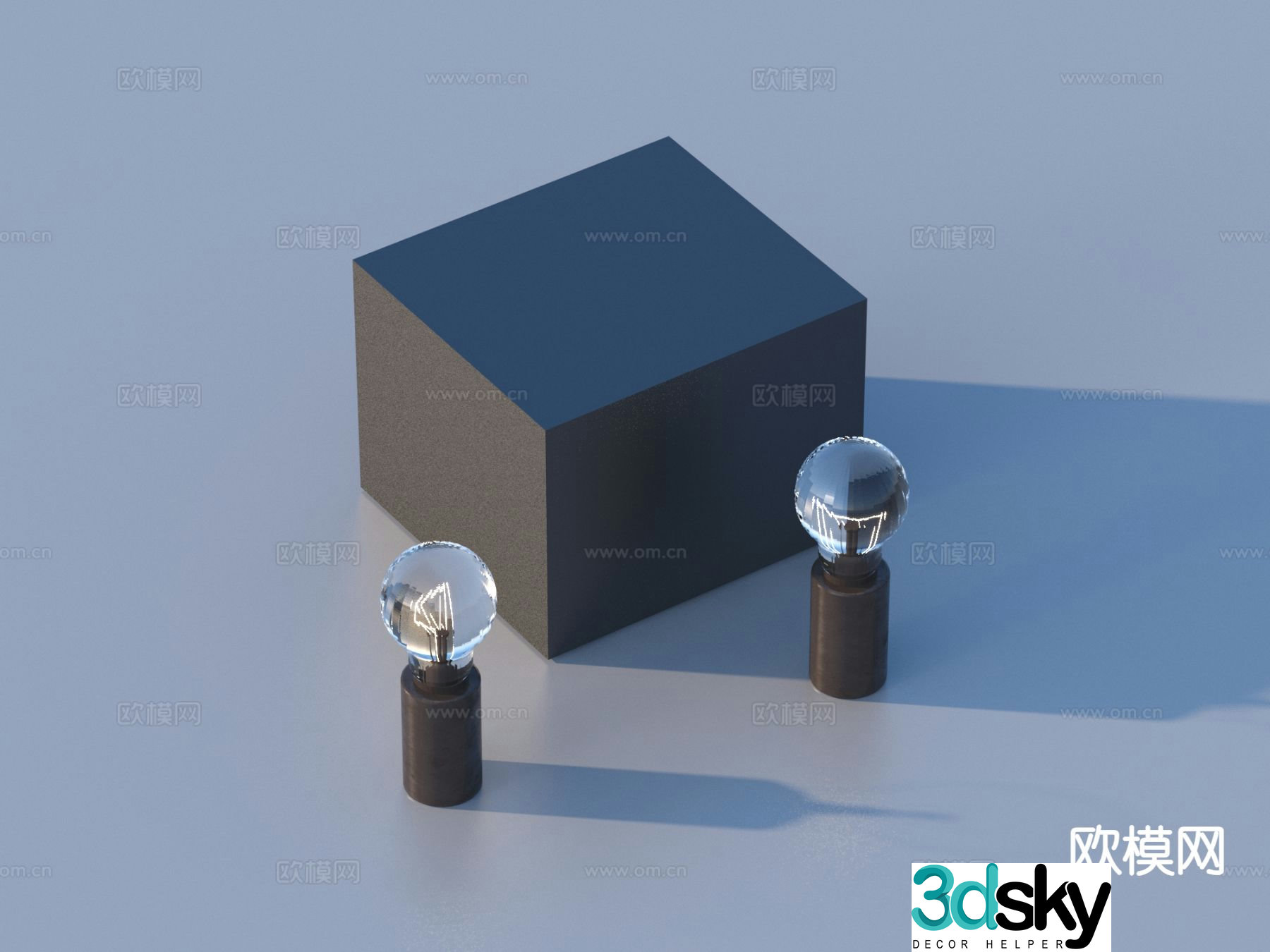light bulb desk lamp 3d model