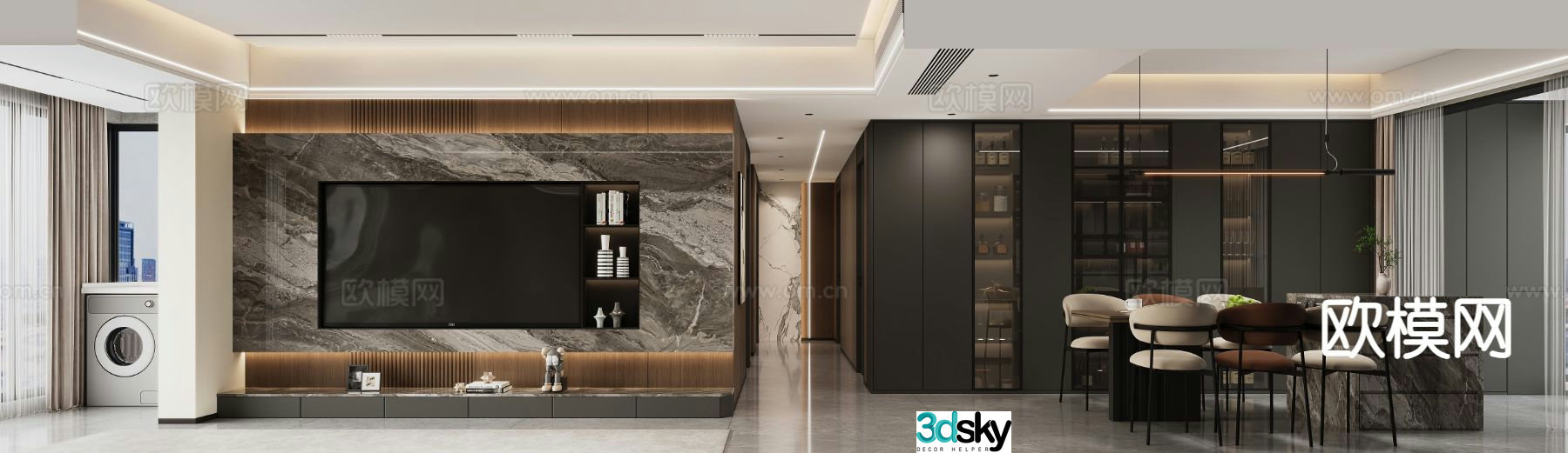 Italian restaurant 3d model