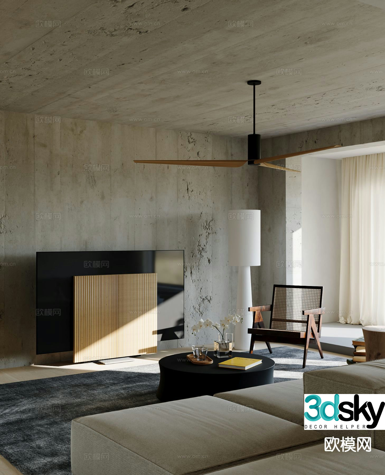 Modern living room 3d model
