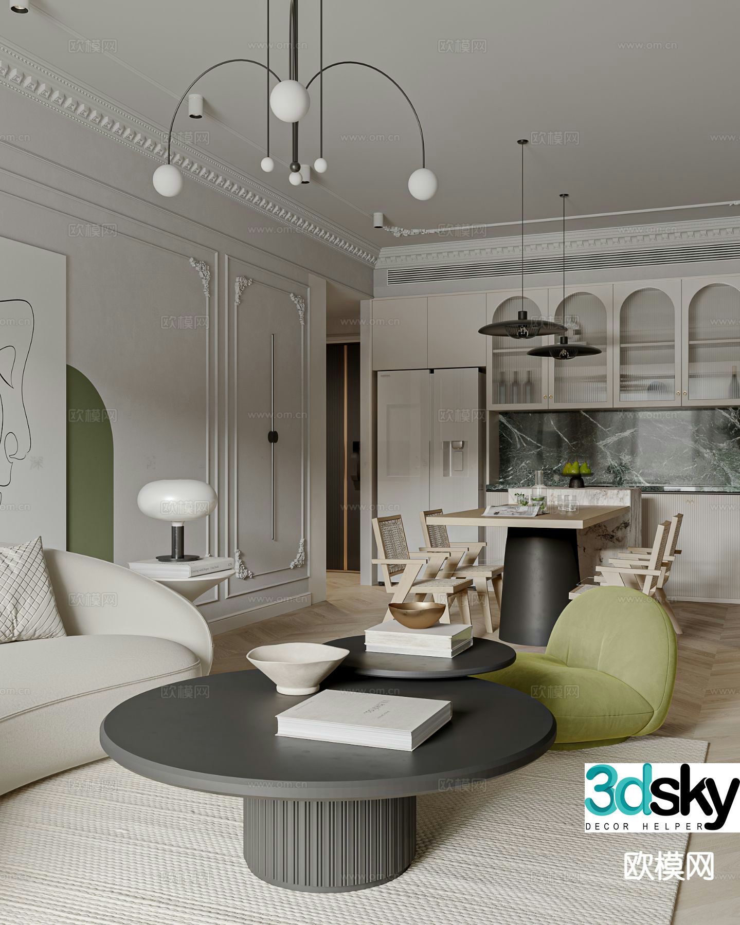 French restaurant 3d model